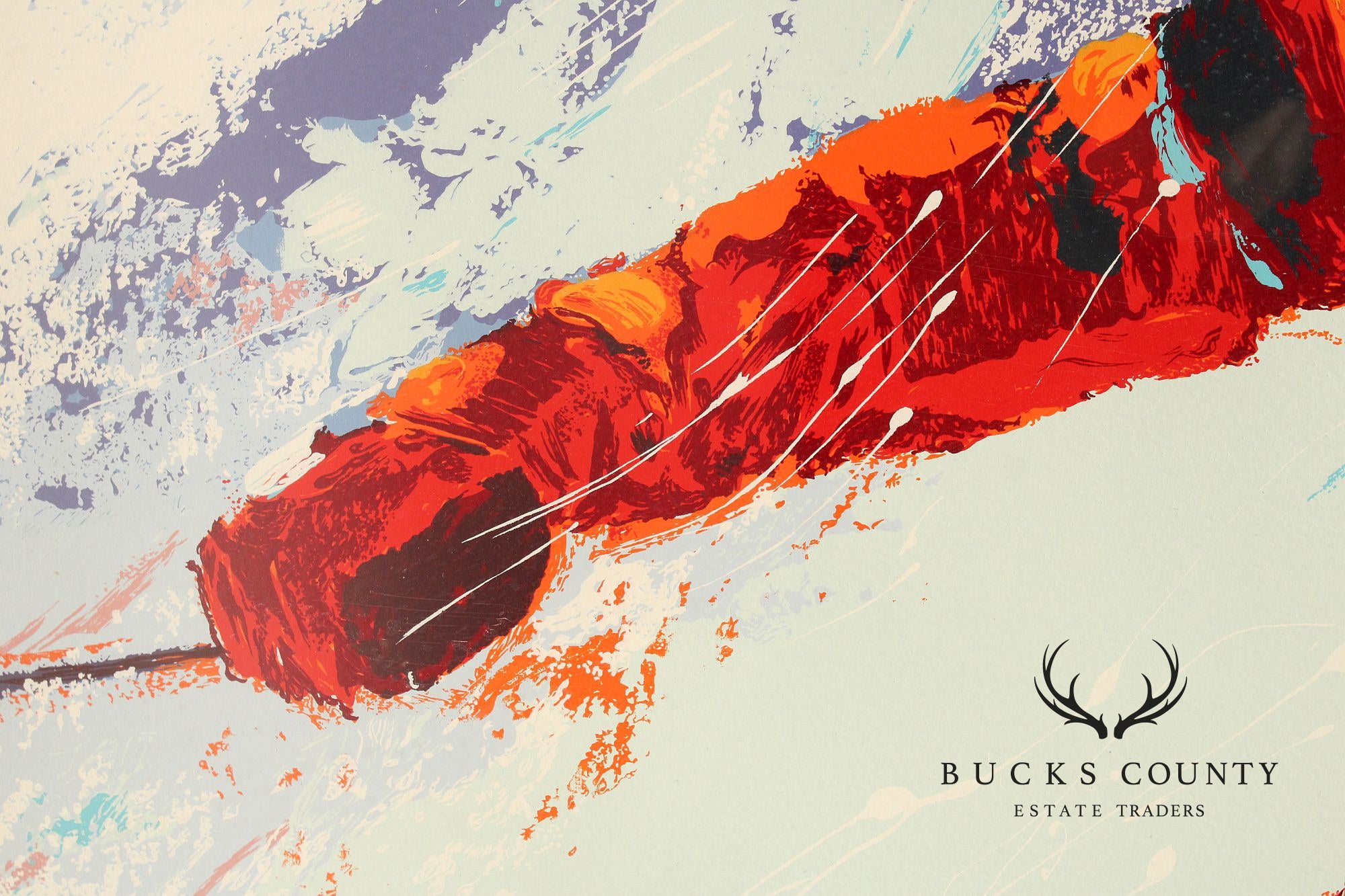 Mark King Limited Edition Framed Print, Downhill Skier