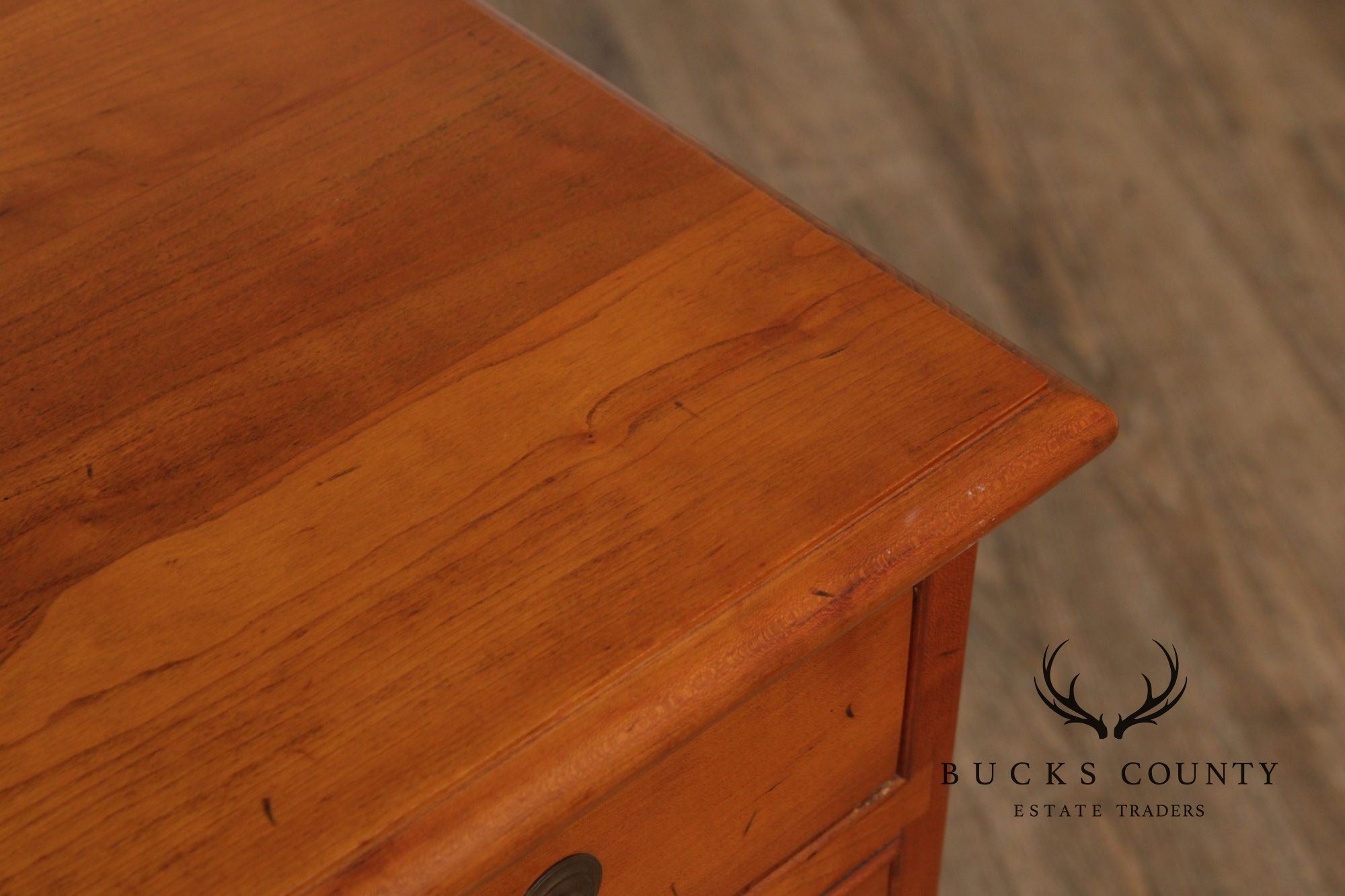 Stickley Chippendale Style Cherry Pedestal Executive Desk