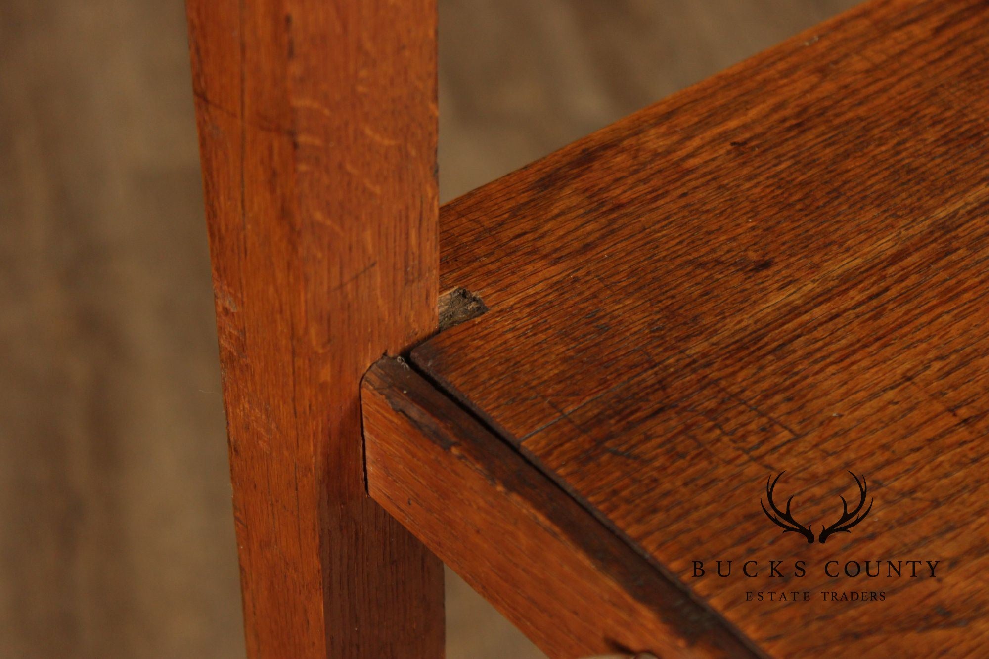 National Biscuit Company Arts & Crafts Oak Display Shelf