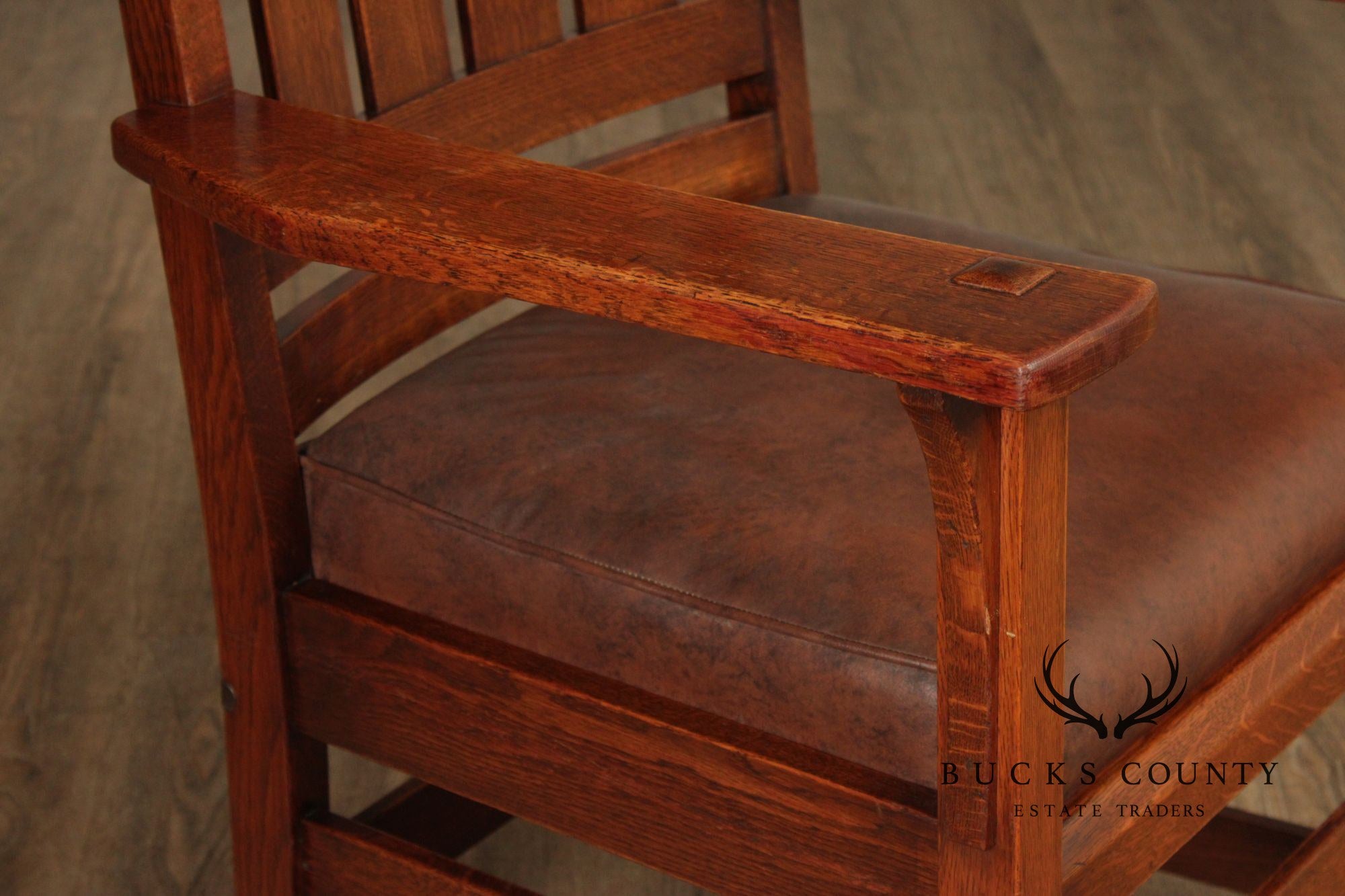 L. & J.G. Stickley Antique Mission Oak Armchair