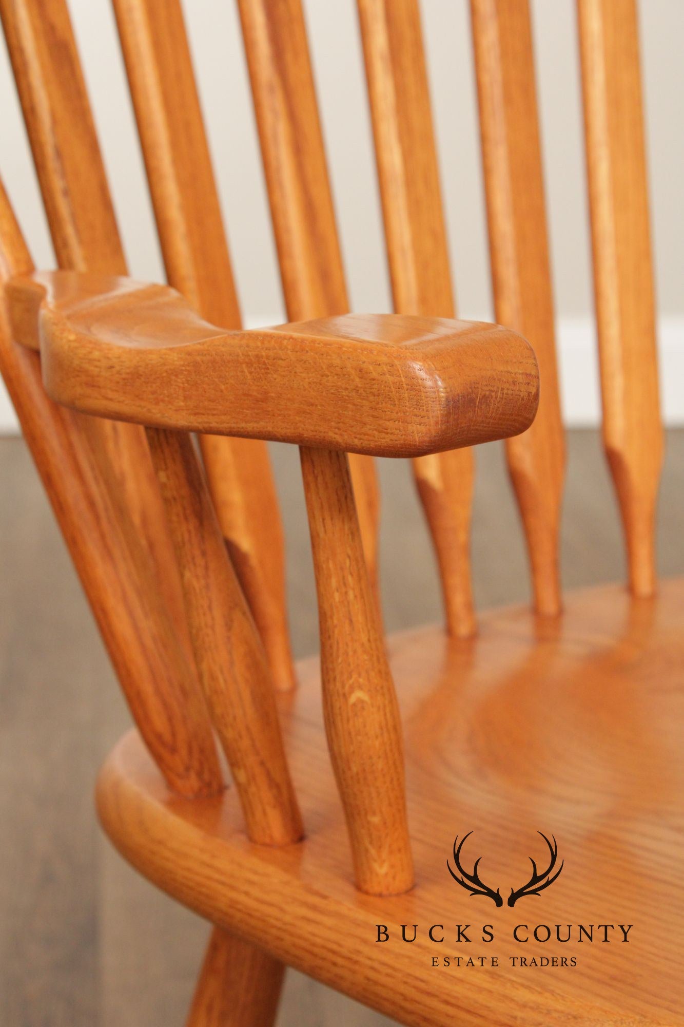 Traditional Set of Four Oak Windsor Dining Chairs