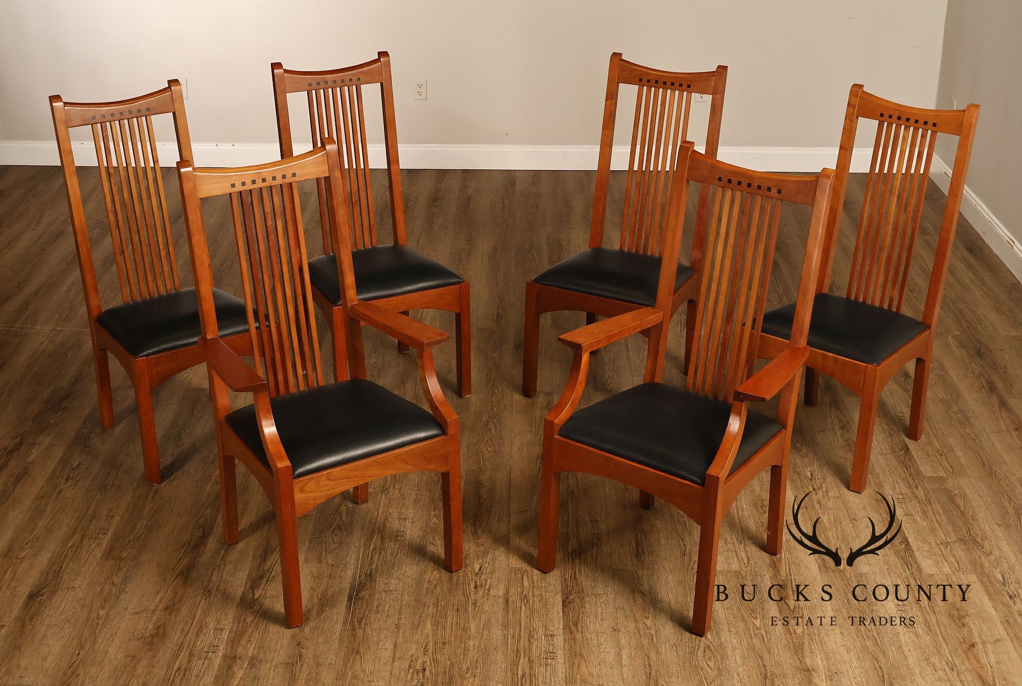 Stickley 21st Century Collection Set of Six Cherry Dining Chairs