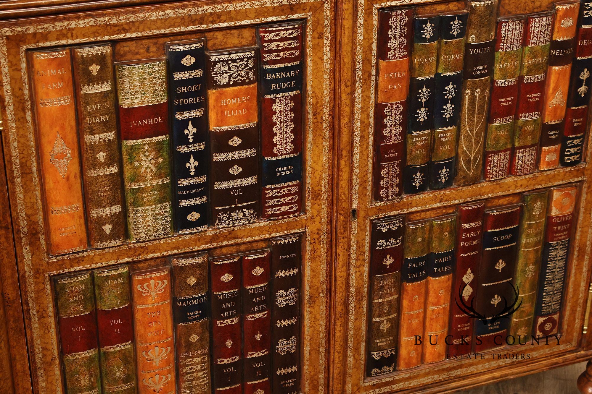 Maitland Smith Leather Wrapped Commode Cabinet