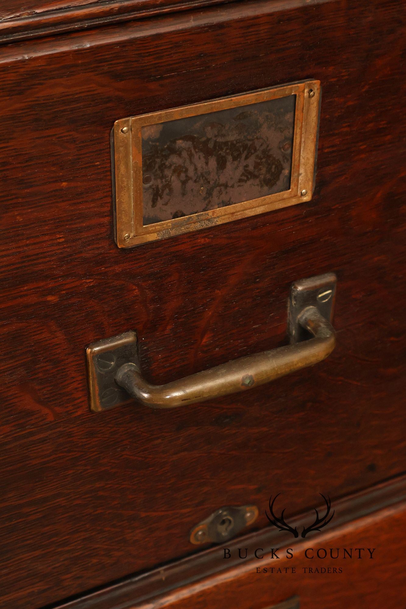 Yawman & Erbe Antique Oak Multi-Drawer File Cabinet