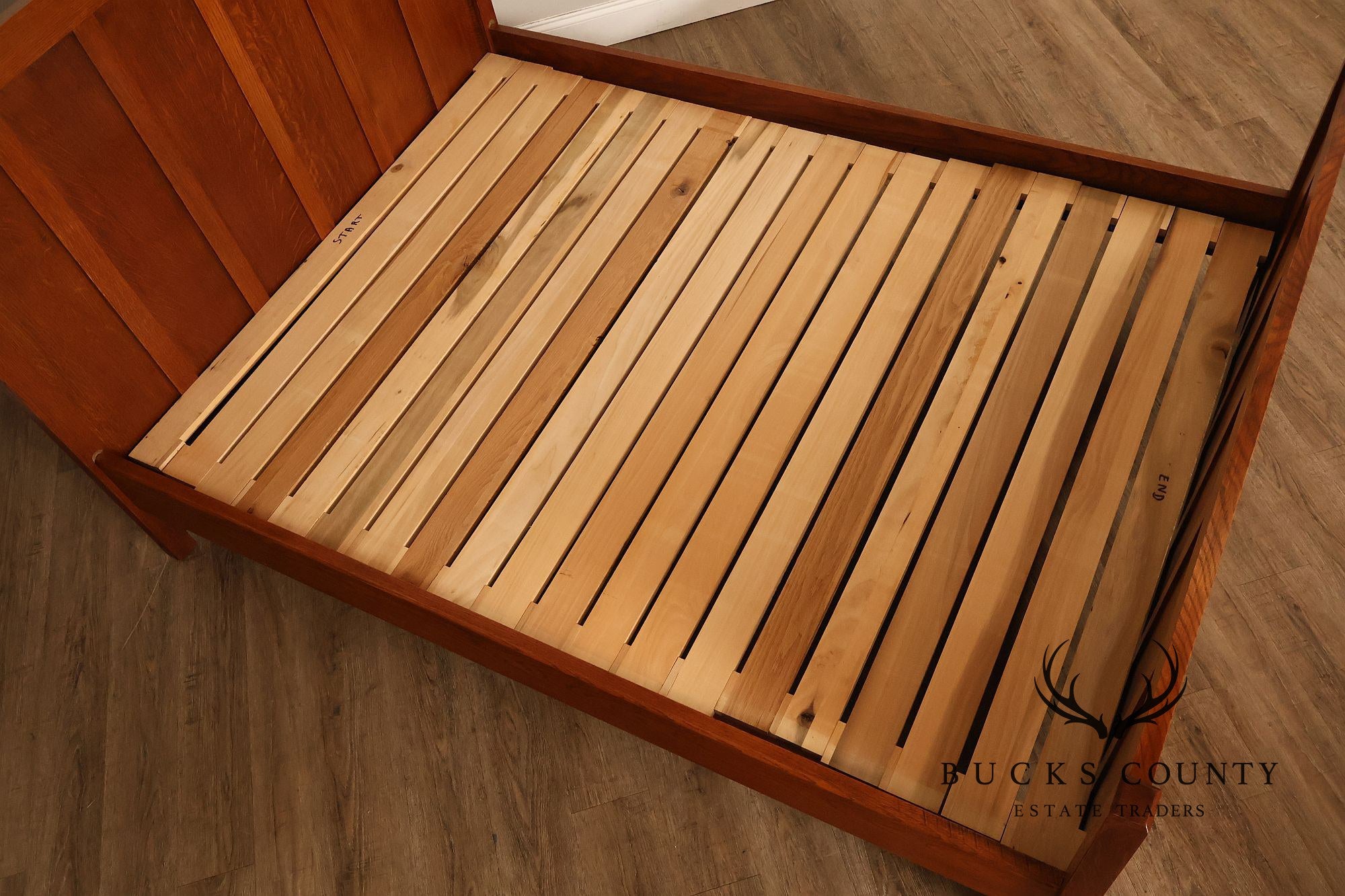 Custom Mission Oak Full Oak Bed
