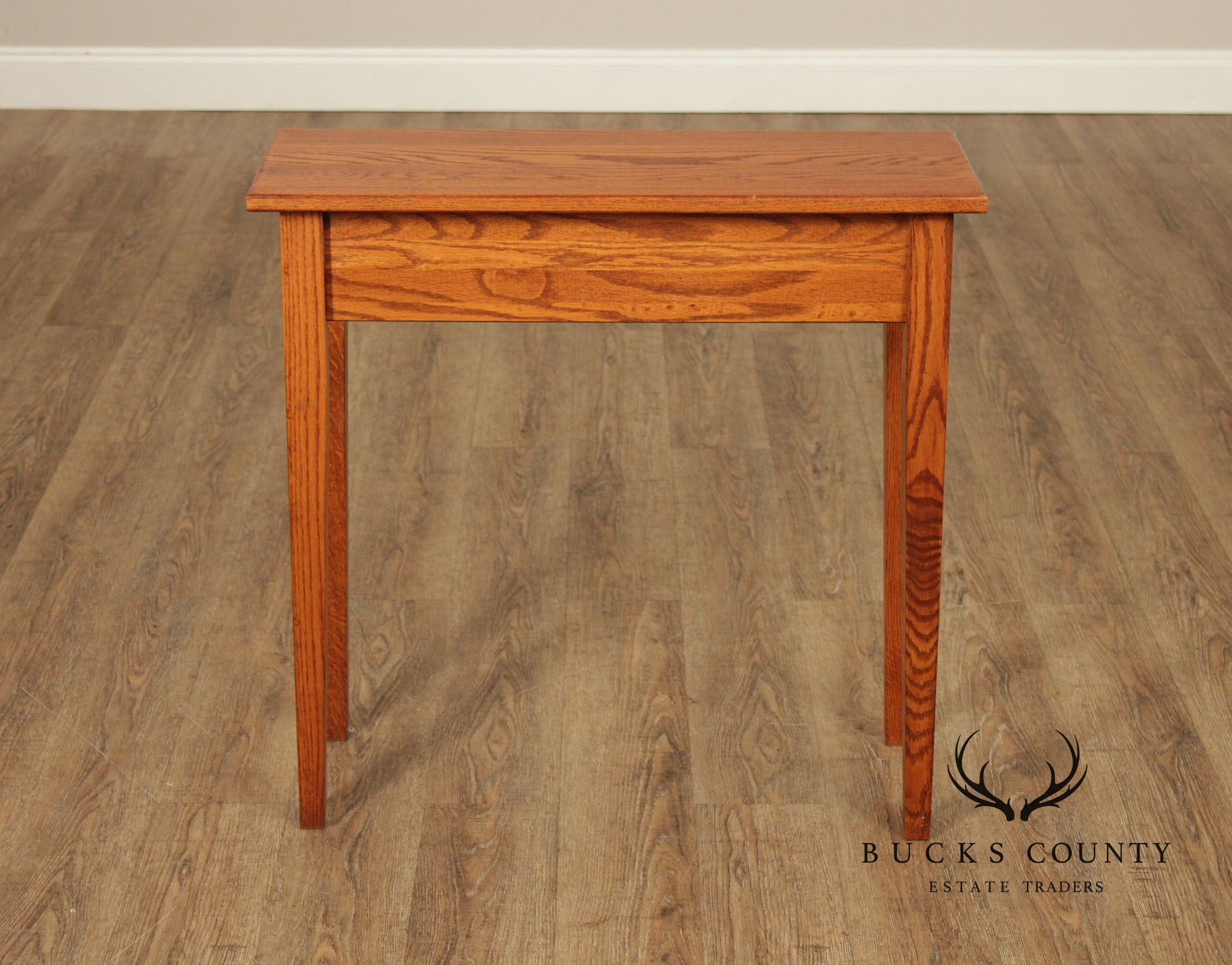 Shaker Style Narrow Oak Console Table