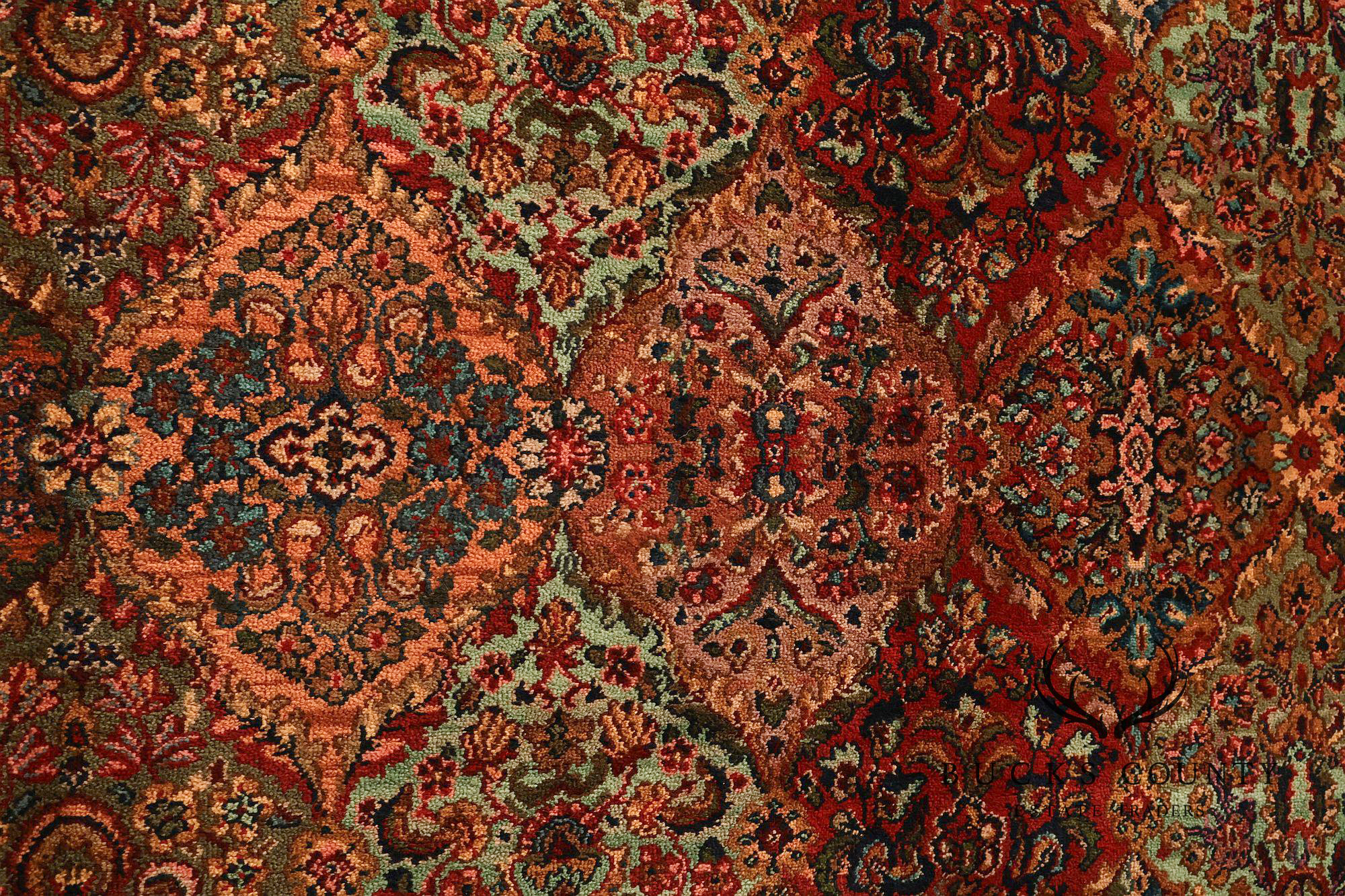 Karastan 8’ 8” X 12’ Multicolor Panel Kirman Wool Area Rug
