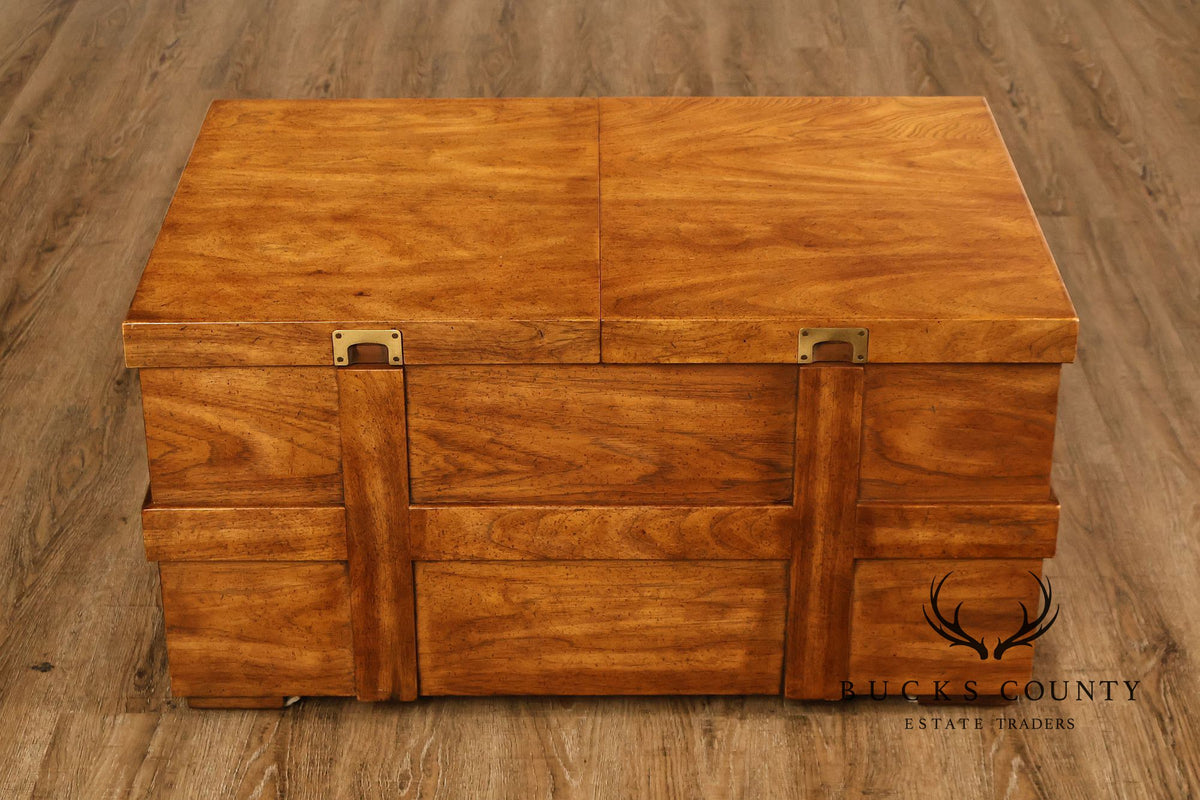 Drexel 'Woodbriar' Campaign Style Coffee Table