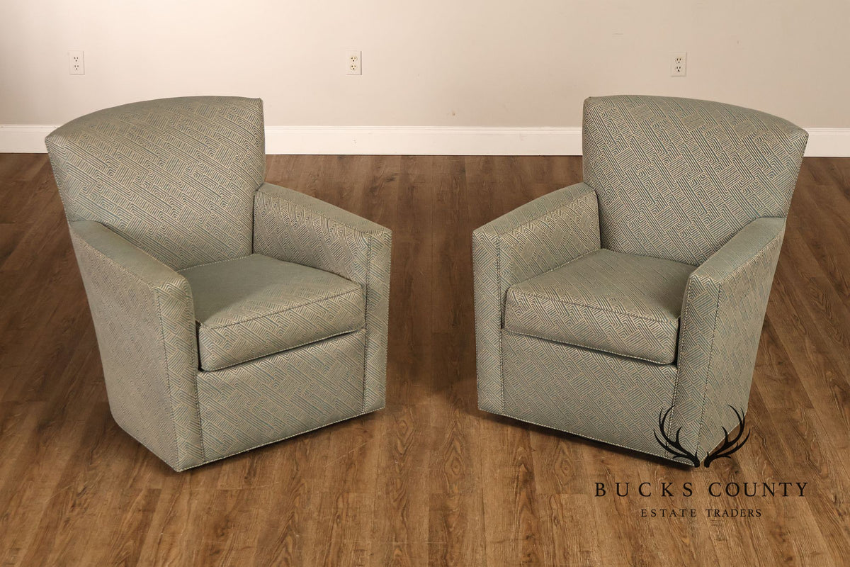 Ethan Allen Contemporary Pair of 'Turner' Armchairs