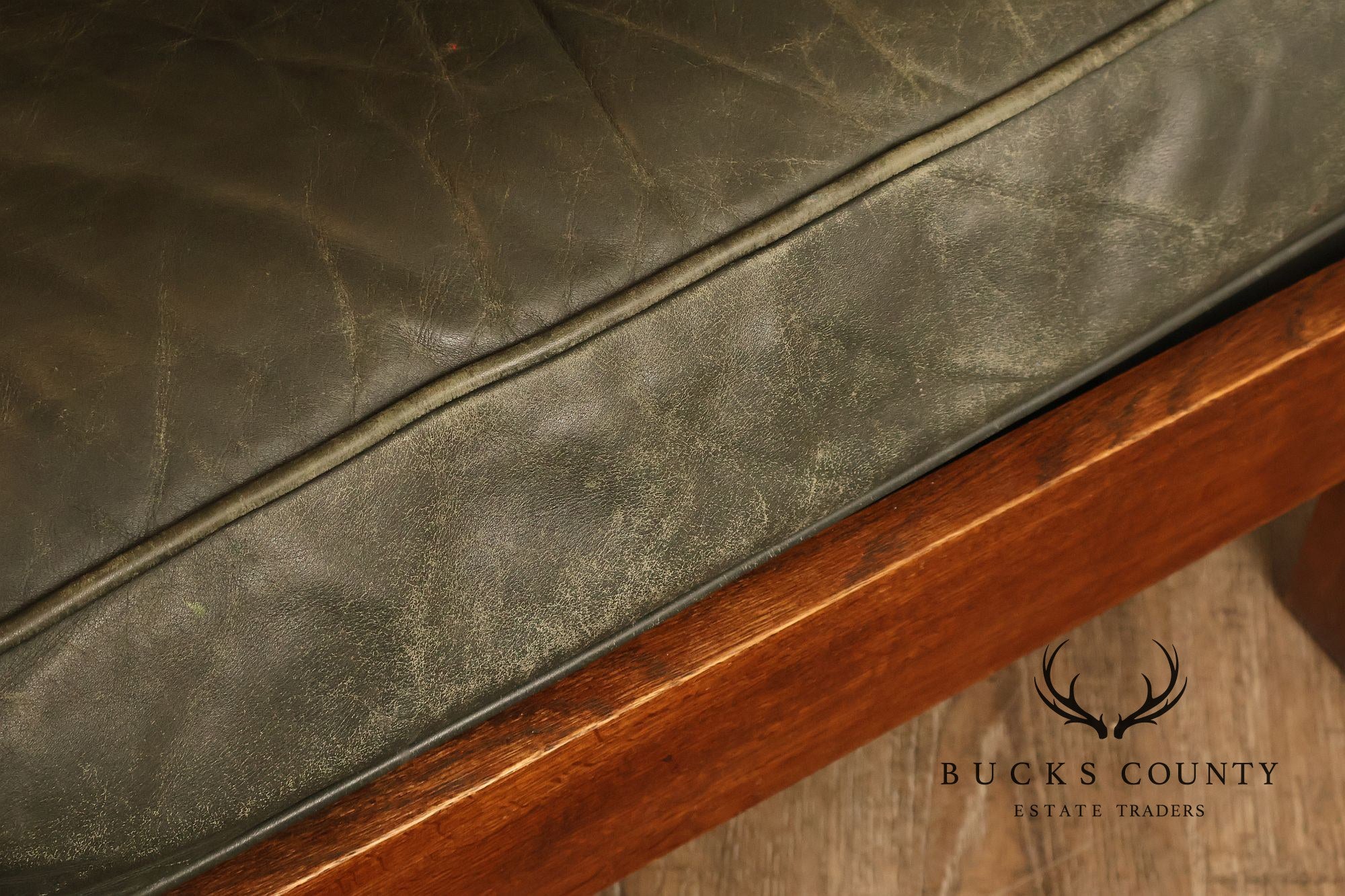 Stickley Mission Collection Oak Bent Arm Morris Chair and Ottoman