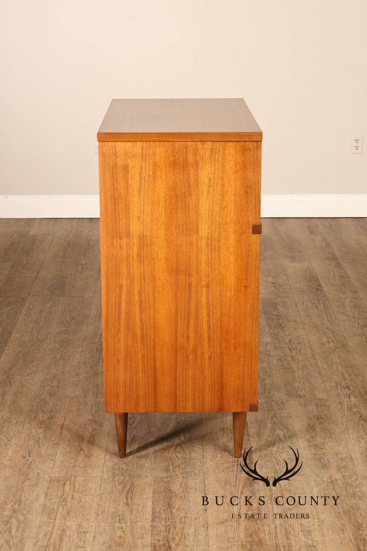 Johnson Carper Mid Century Modern Walnut Tall Chest