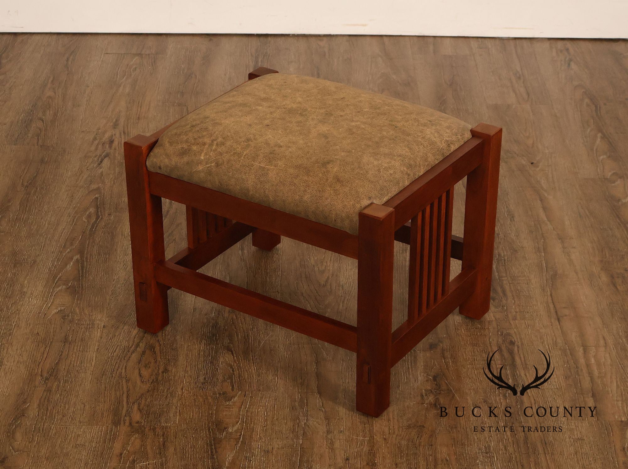 Stickley Mission Collection Cherry Spindle Footstool Ottoman