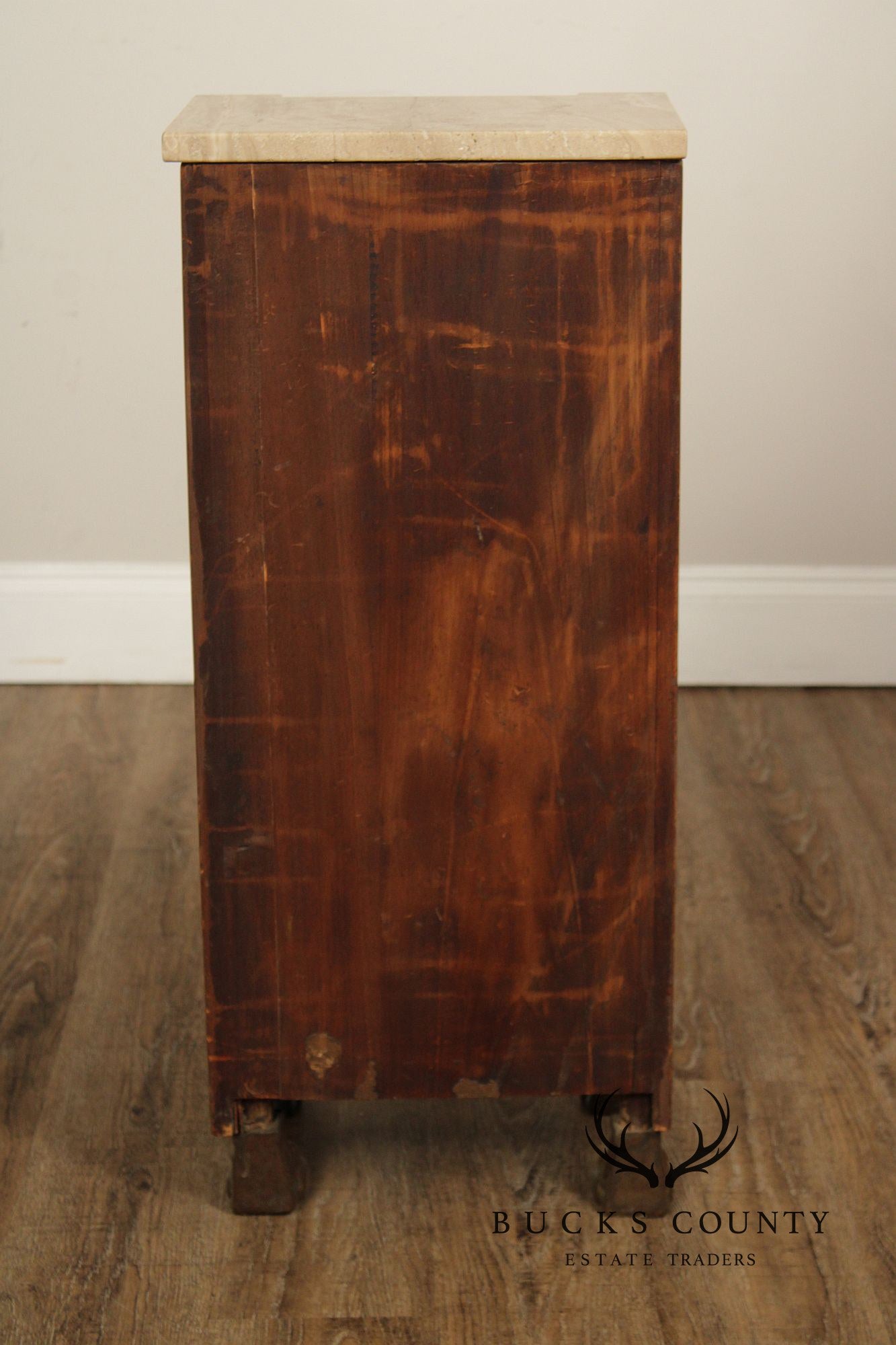 Antique French Marble Top Neoclassical Style Pedestal