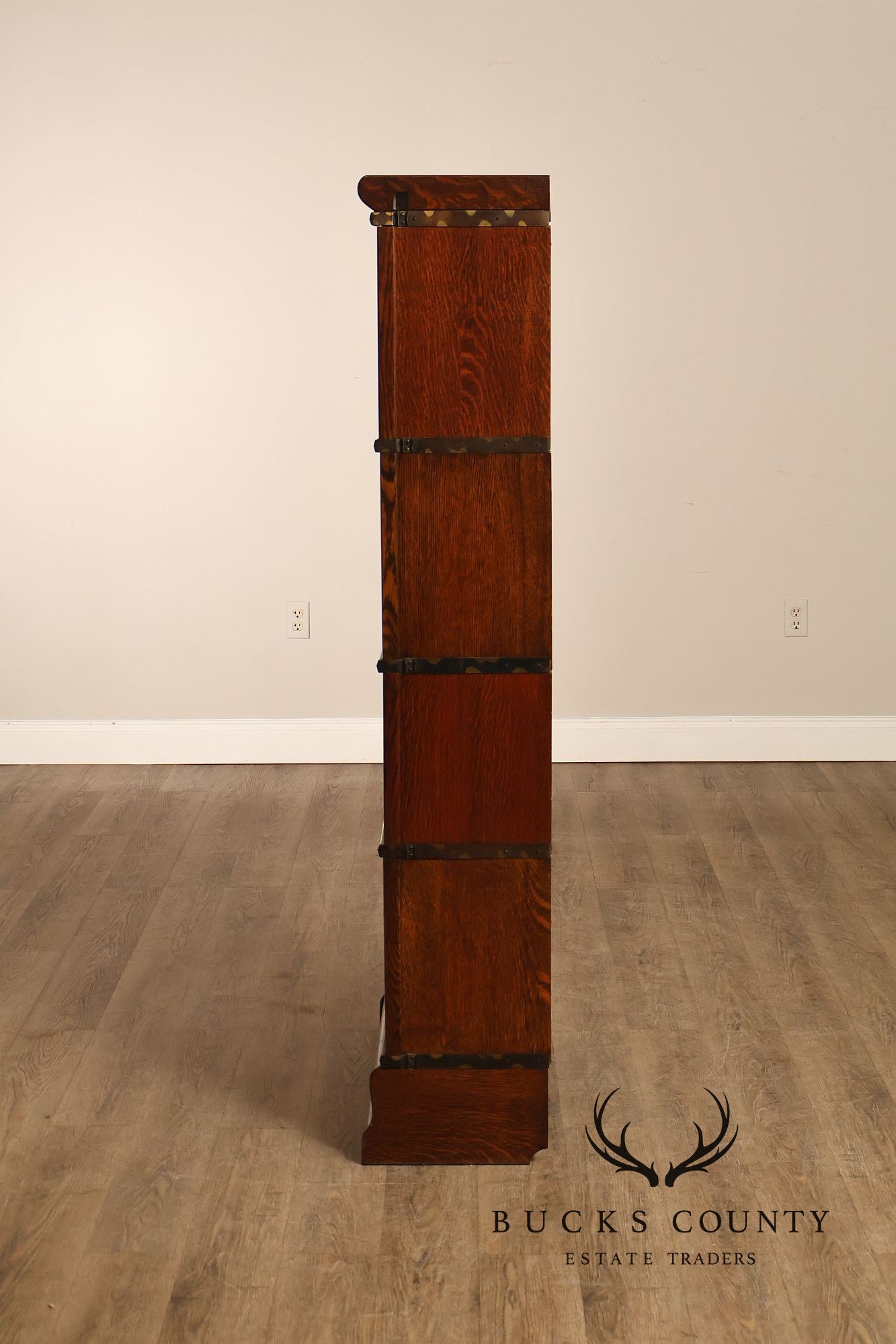 Globe Wernicke Antique Oak Four-Section Barrister Bookcase