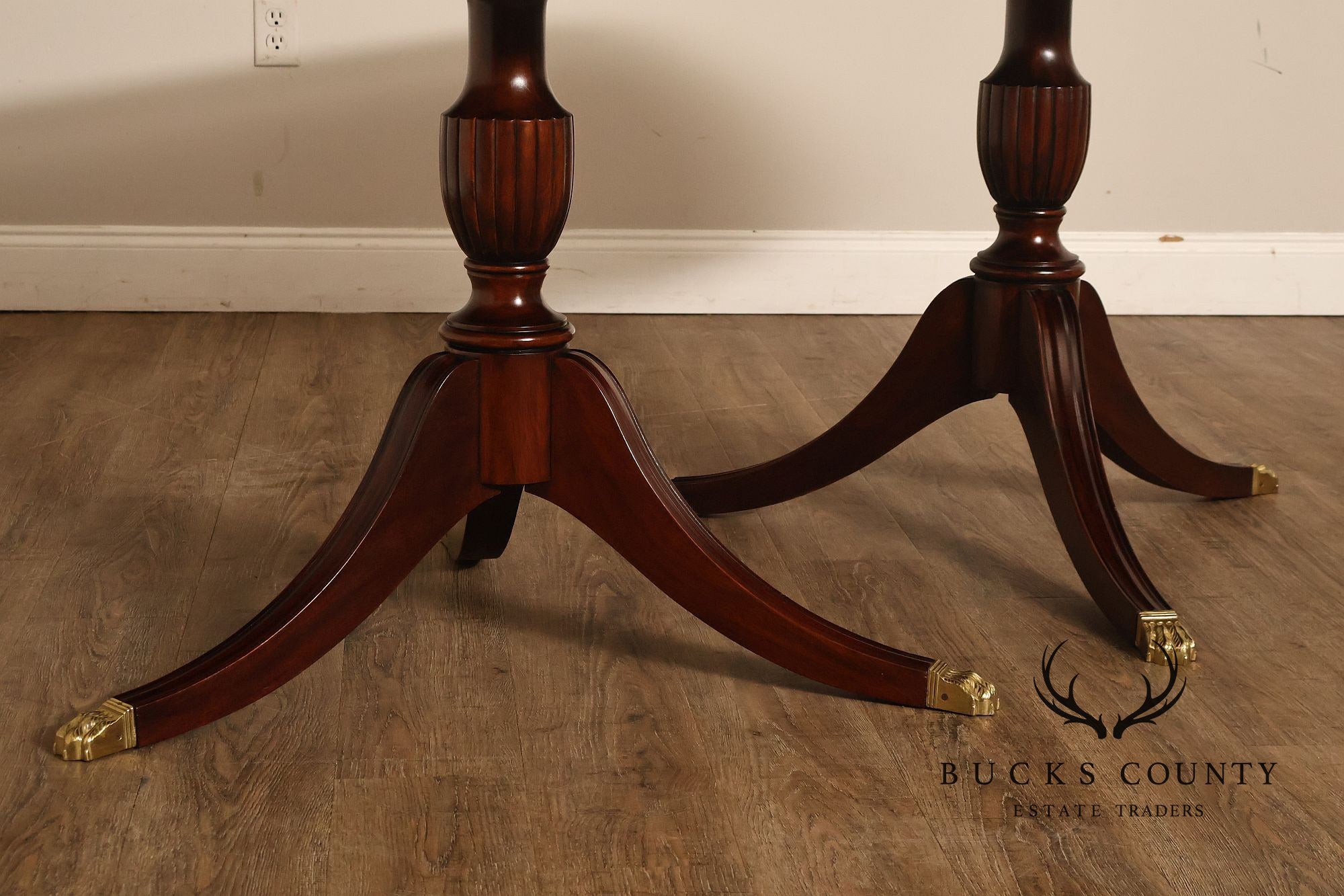 Henkel Harris Double Pedestal Mahogany Dining Table