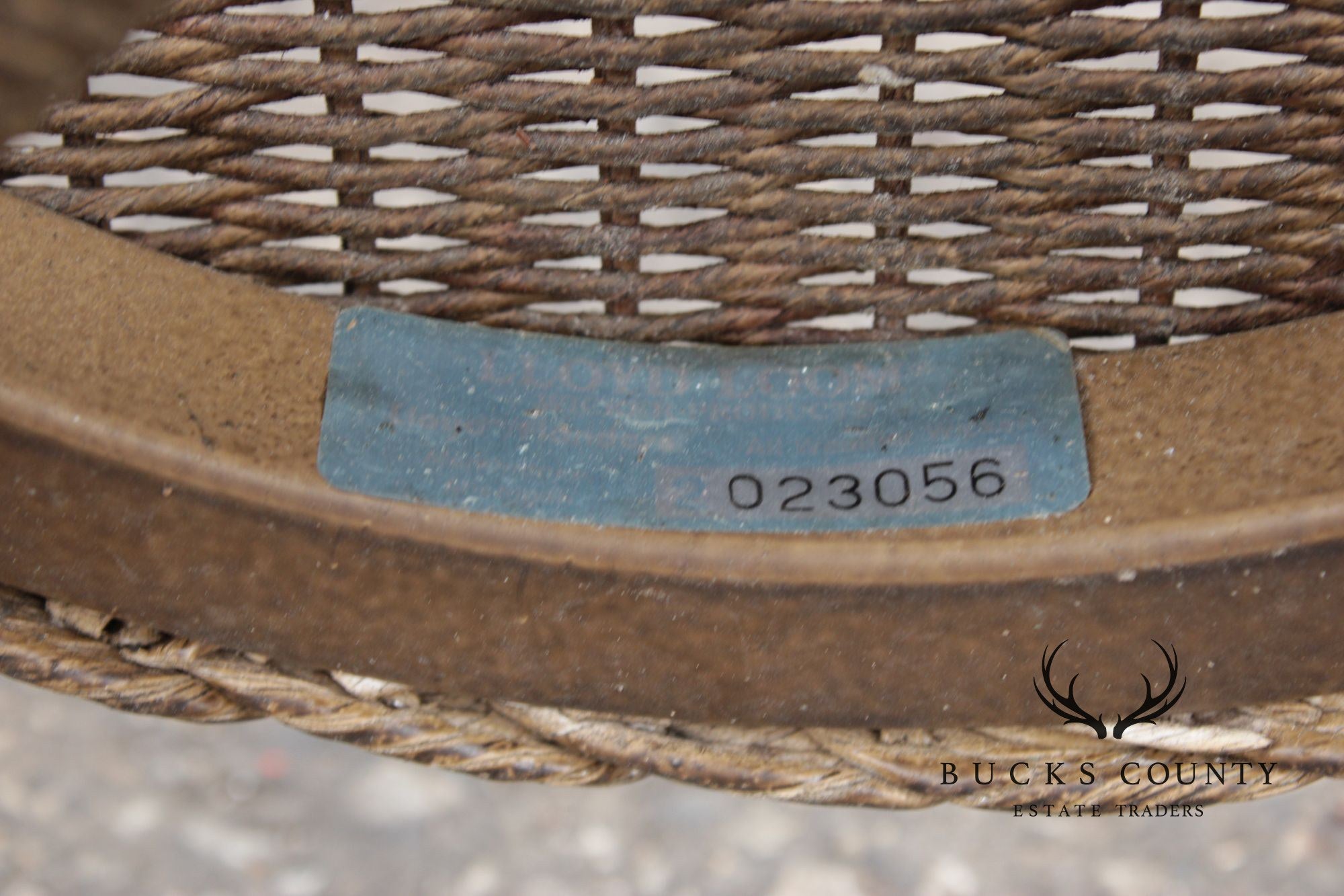 Lloyd Loom Outdoor Patio Wicker Side Table
