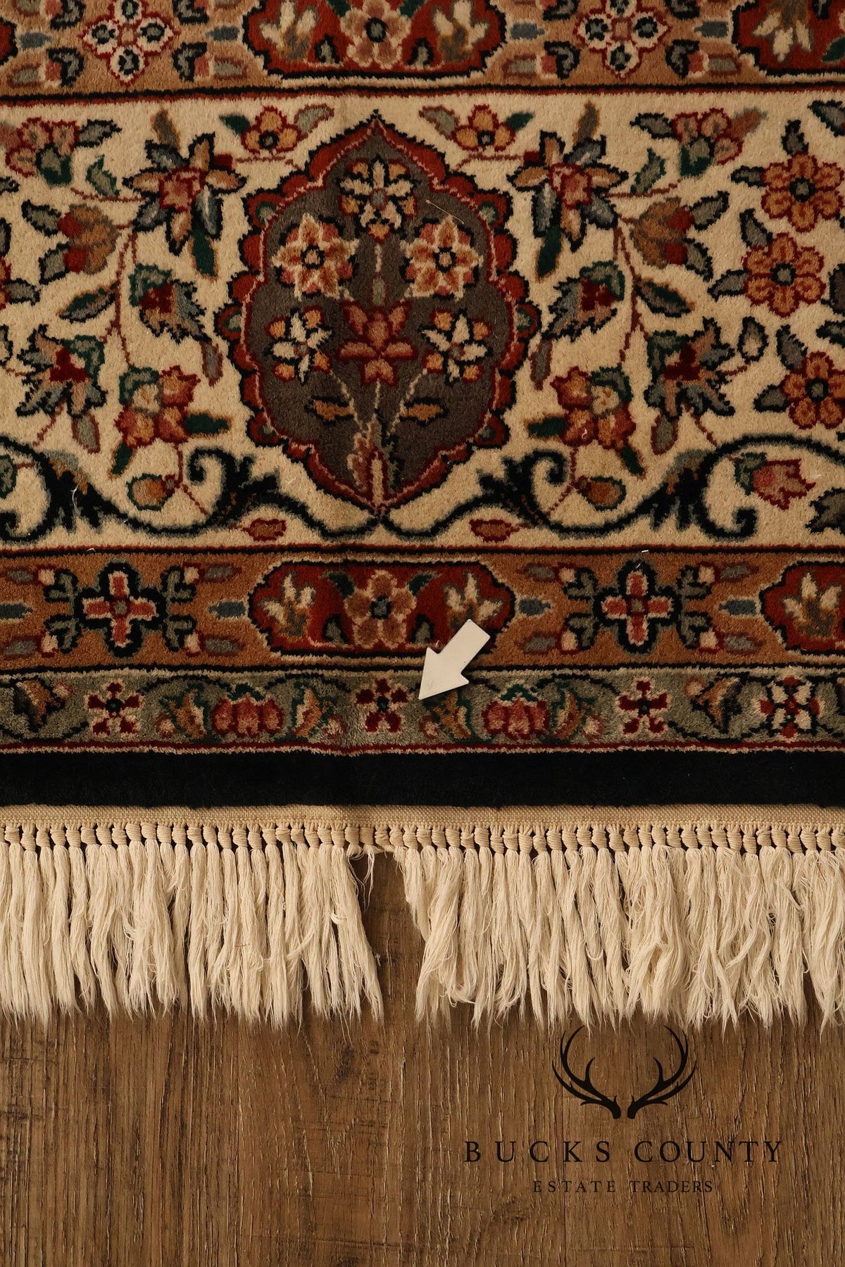 Hand Knotted Persian Style Area Rug With Medallion And Floral Motif