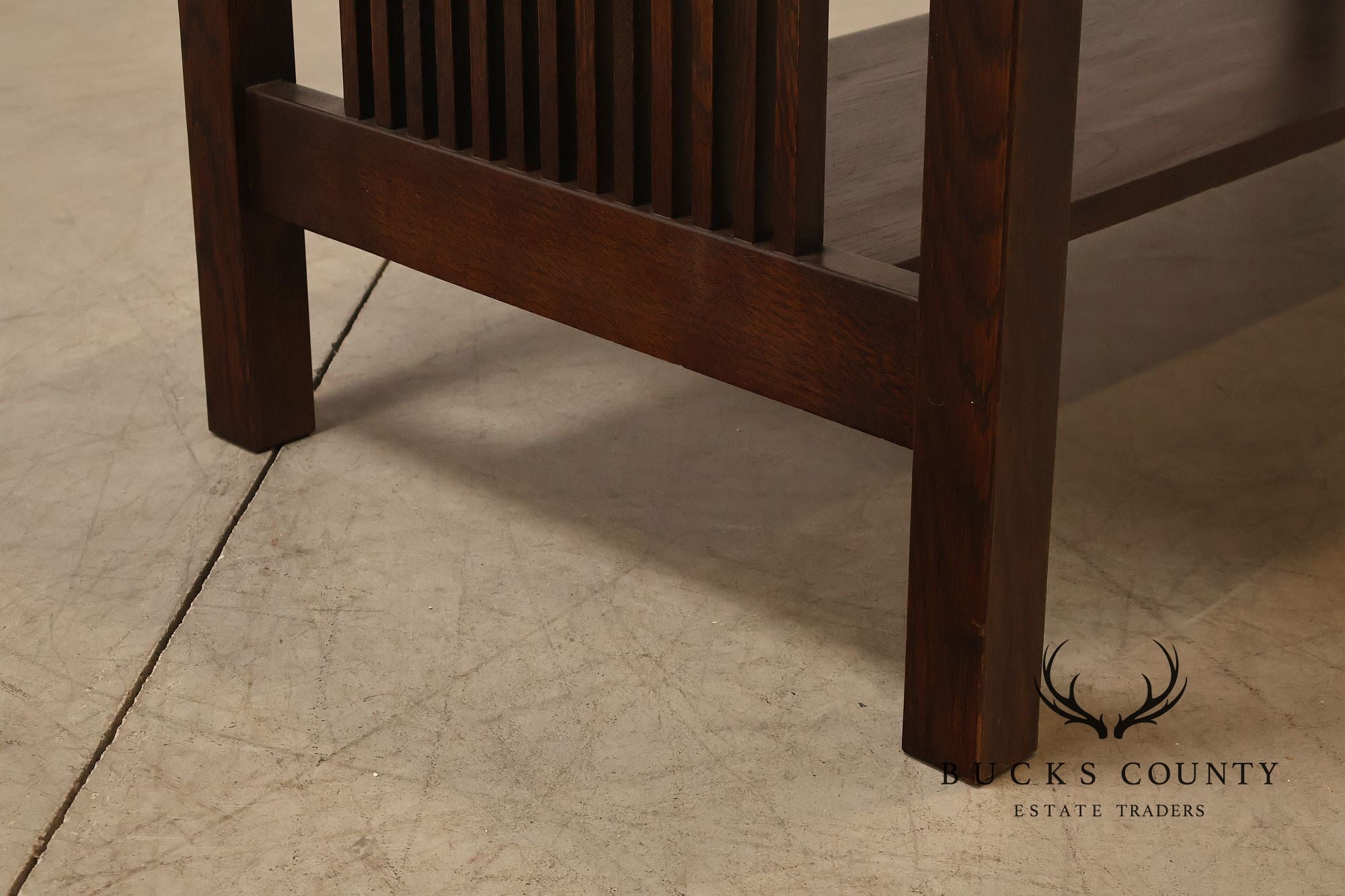 Stickley Mission Collection Oak Spindle Library Desk