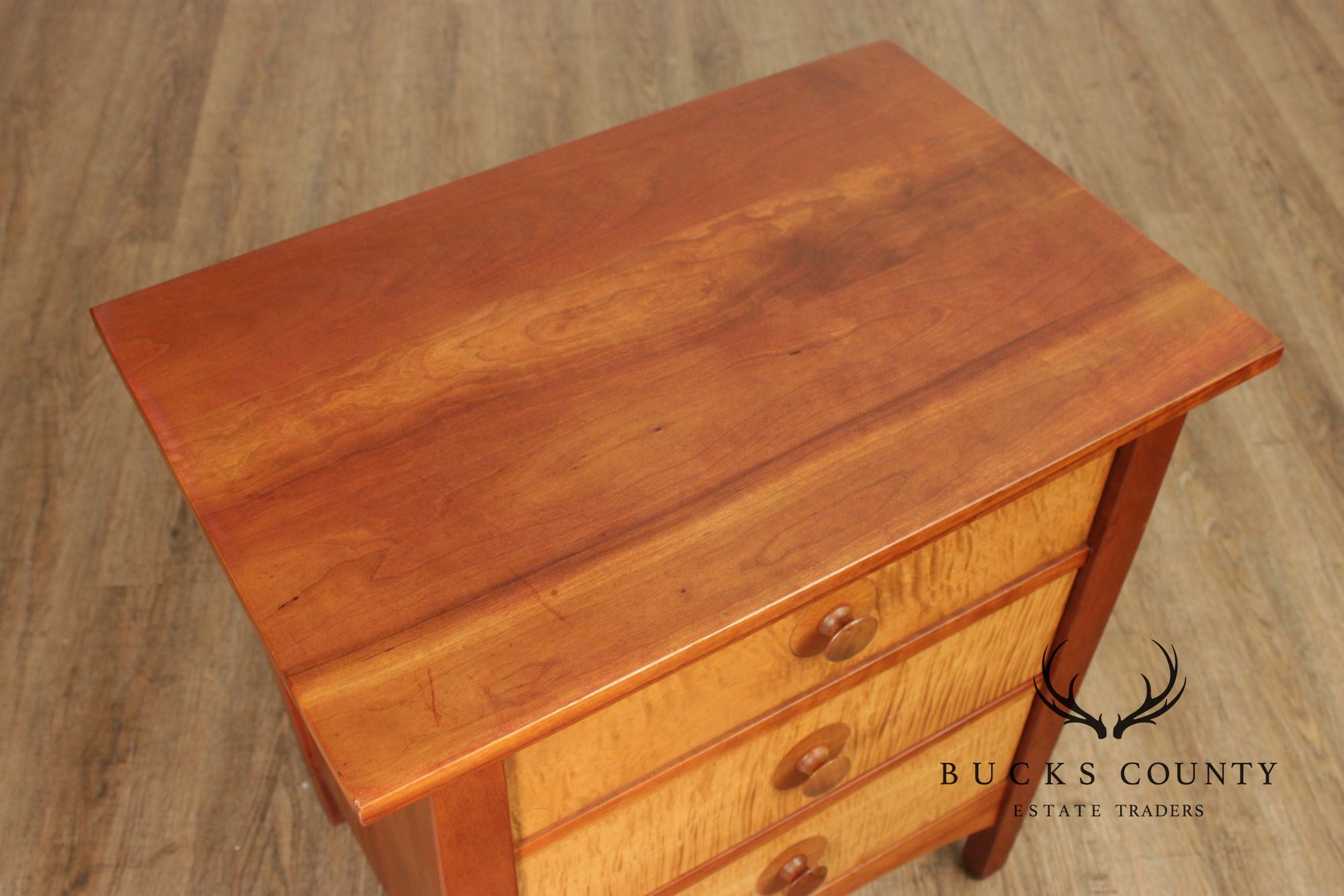 Stickley Mission Collection Harvey Ellis Cherry Three Drawer Nightstand