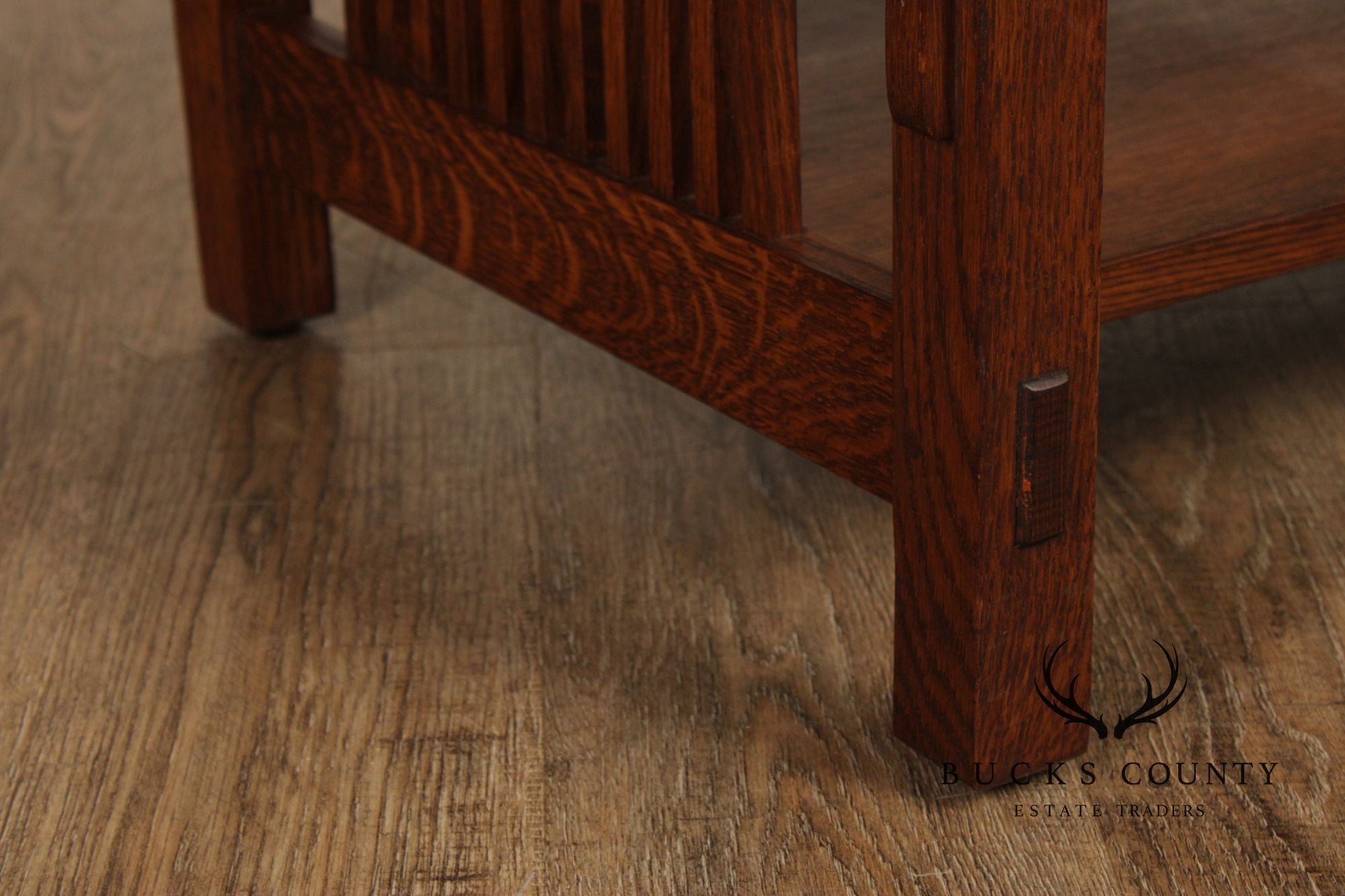 Stickley Mission Collection Oak Spindle Coffee Table