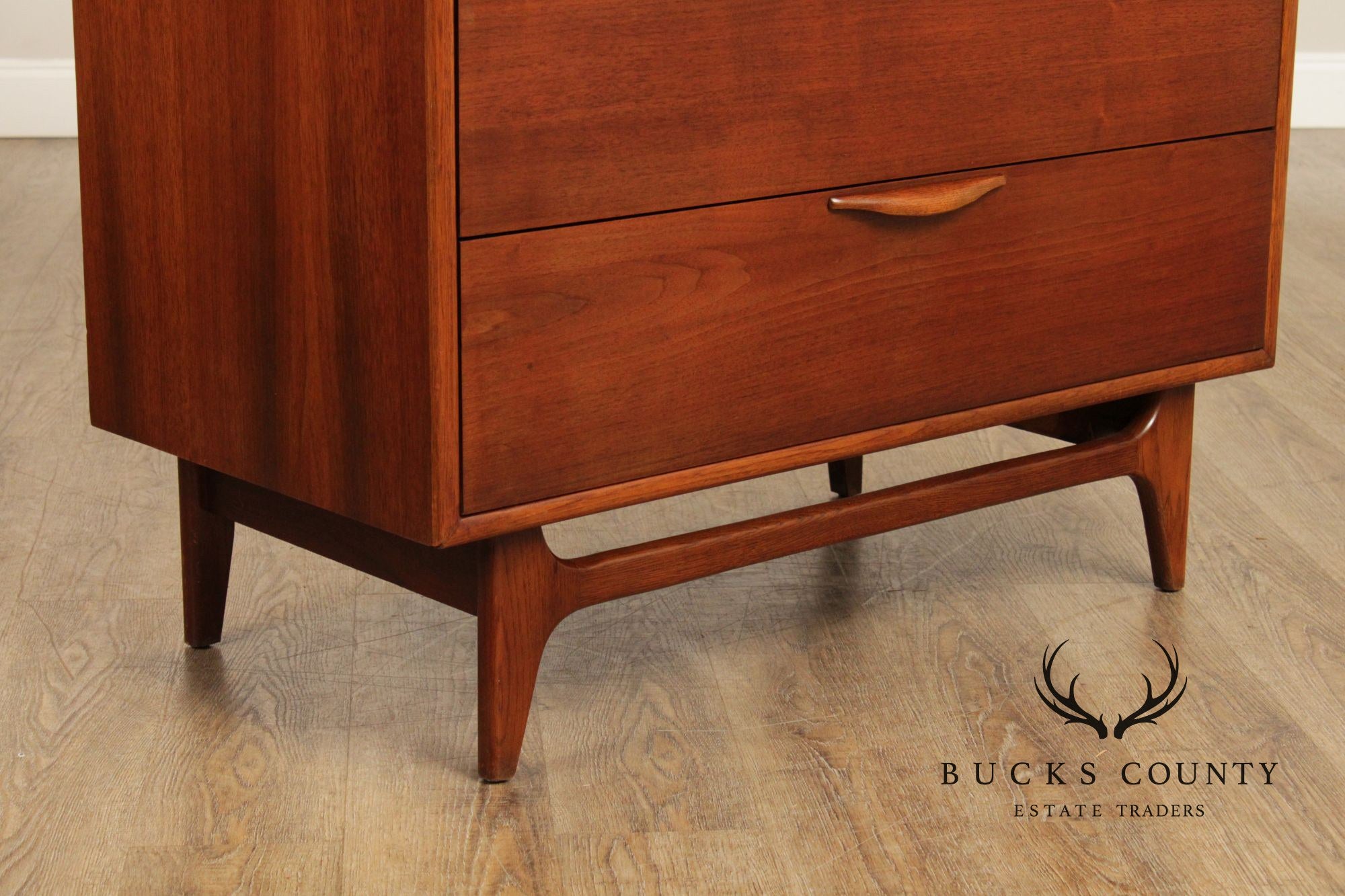 Lane Mid Century Modern Walnut Tall Chest