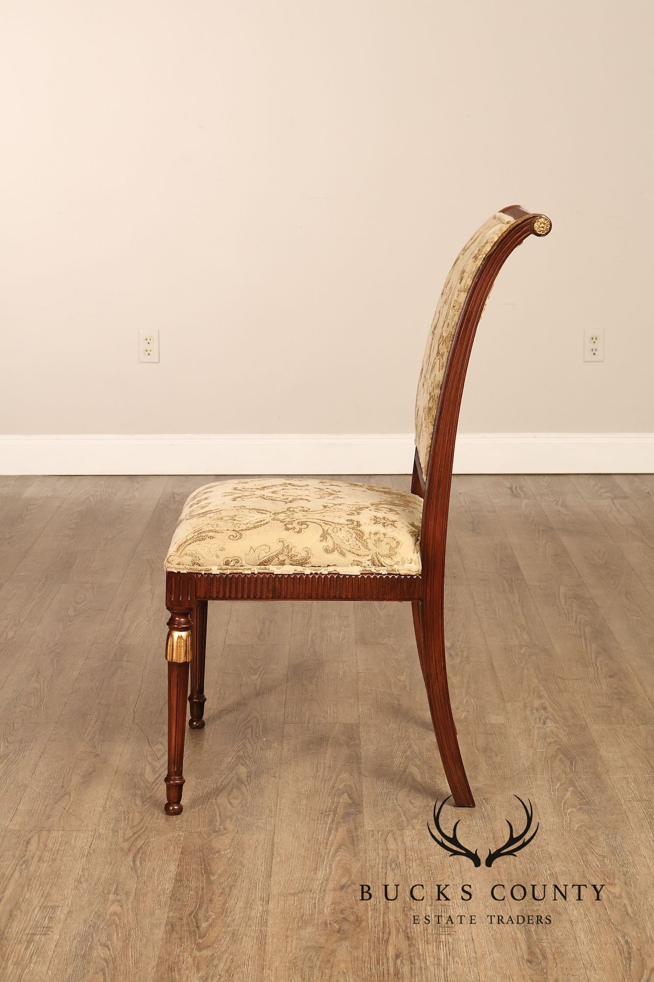 Sigla Furniture Louis XVI Style Set Of Eight Upholstered Dining Chairs