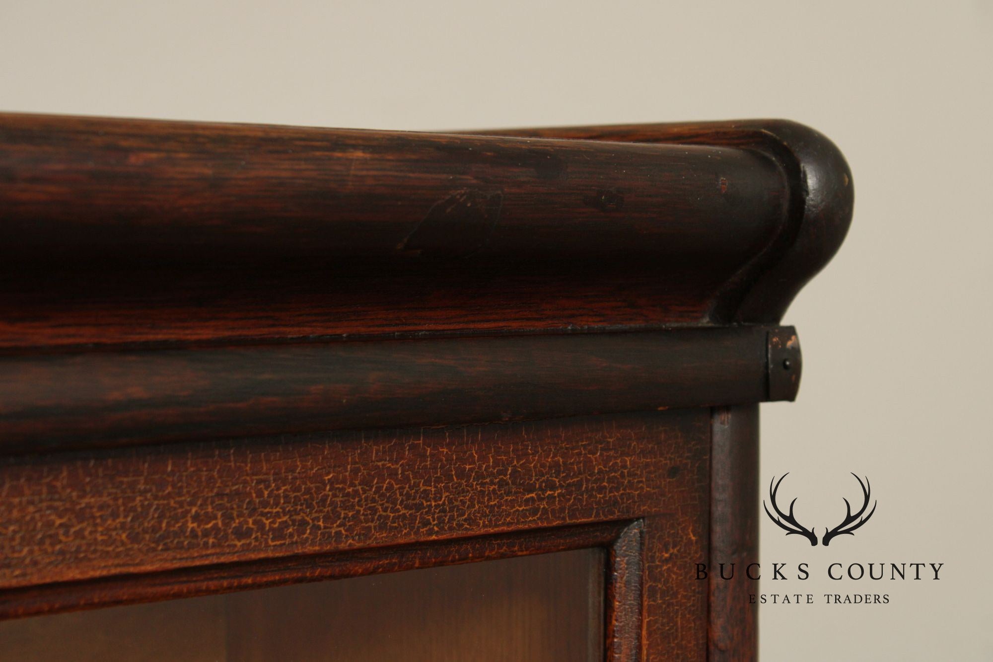 Macey Antique Oak Four-Stack Barrister Bookcase