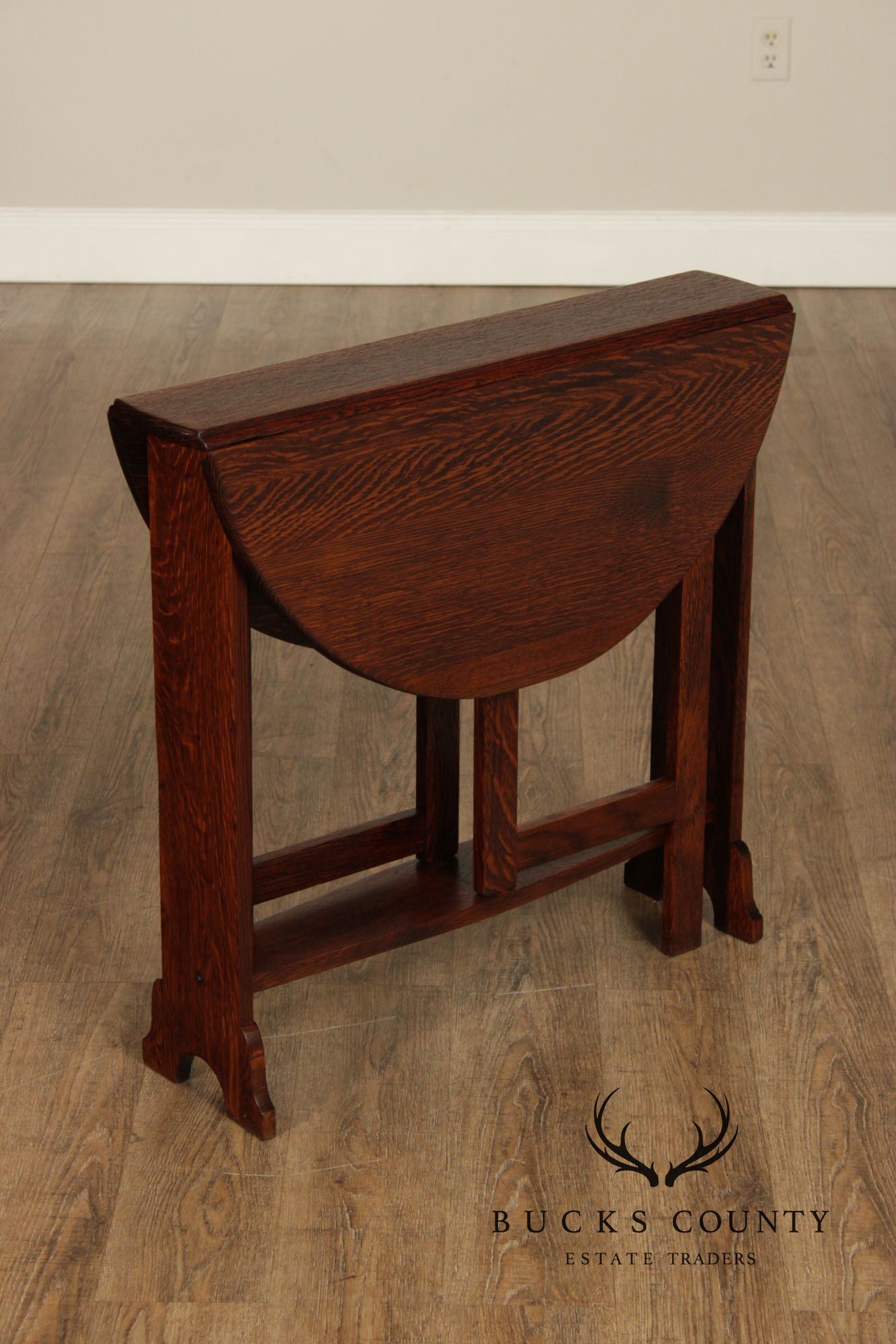 Antique Mission Oak Drop Leaf Table