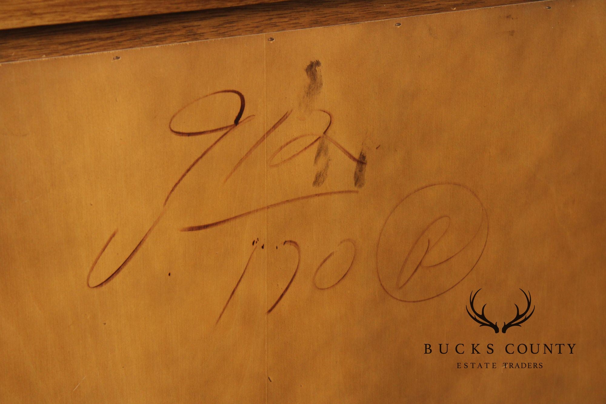 French Provincial Style Vintage Narrow Walnut Console Cabinet