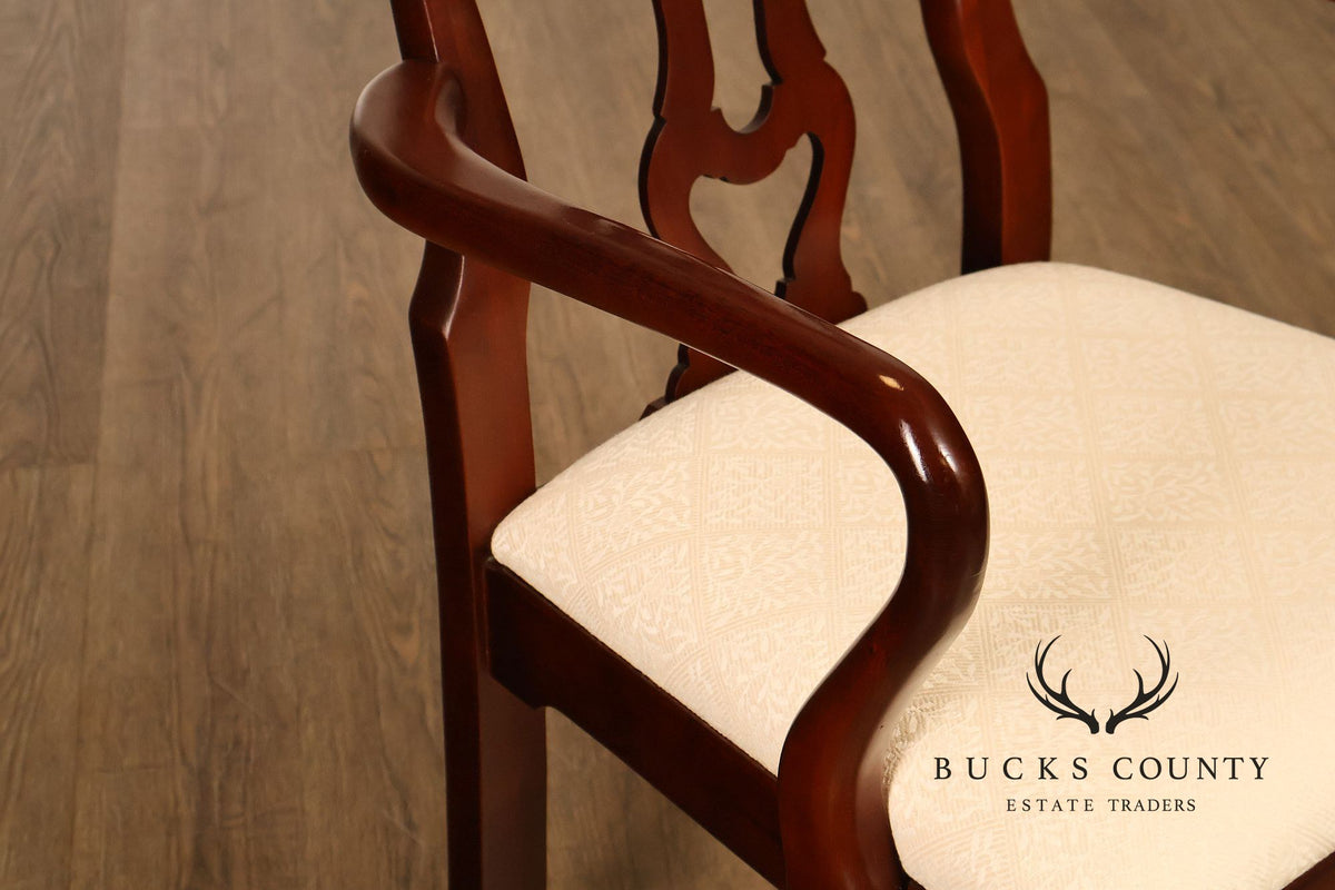 Pennsylvania House Set Of Eight Cherry Queen Anne Dining Chairs