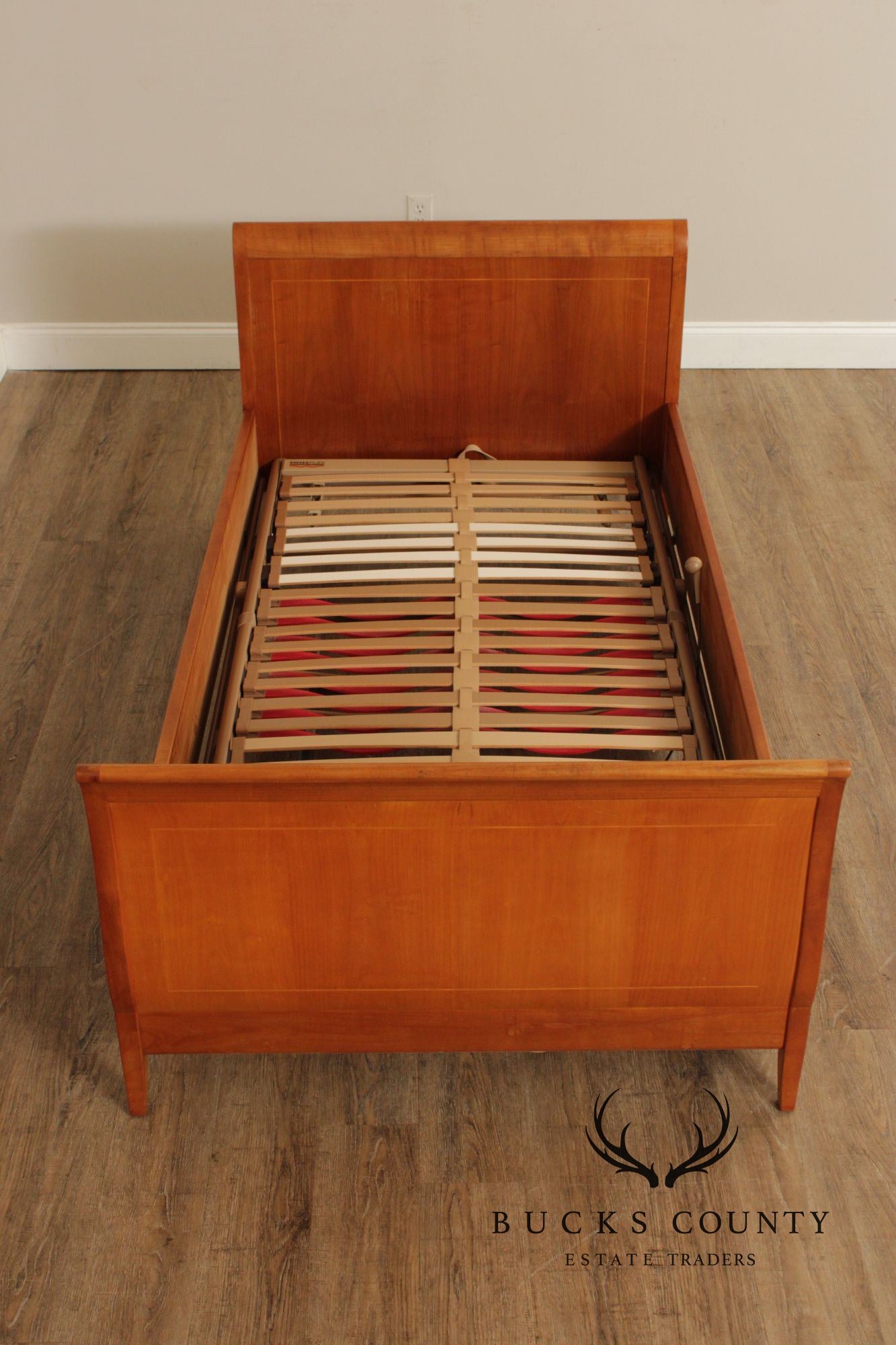 Vintage Pair of Cherry Twin Sleigh Beds