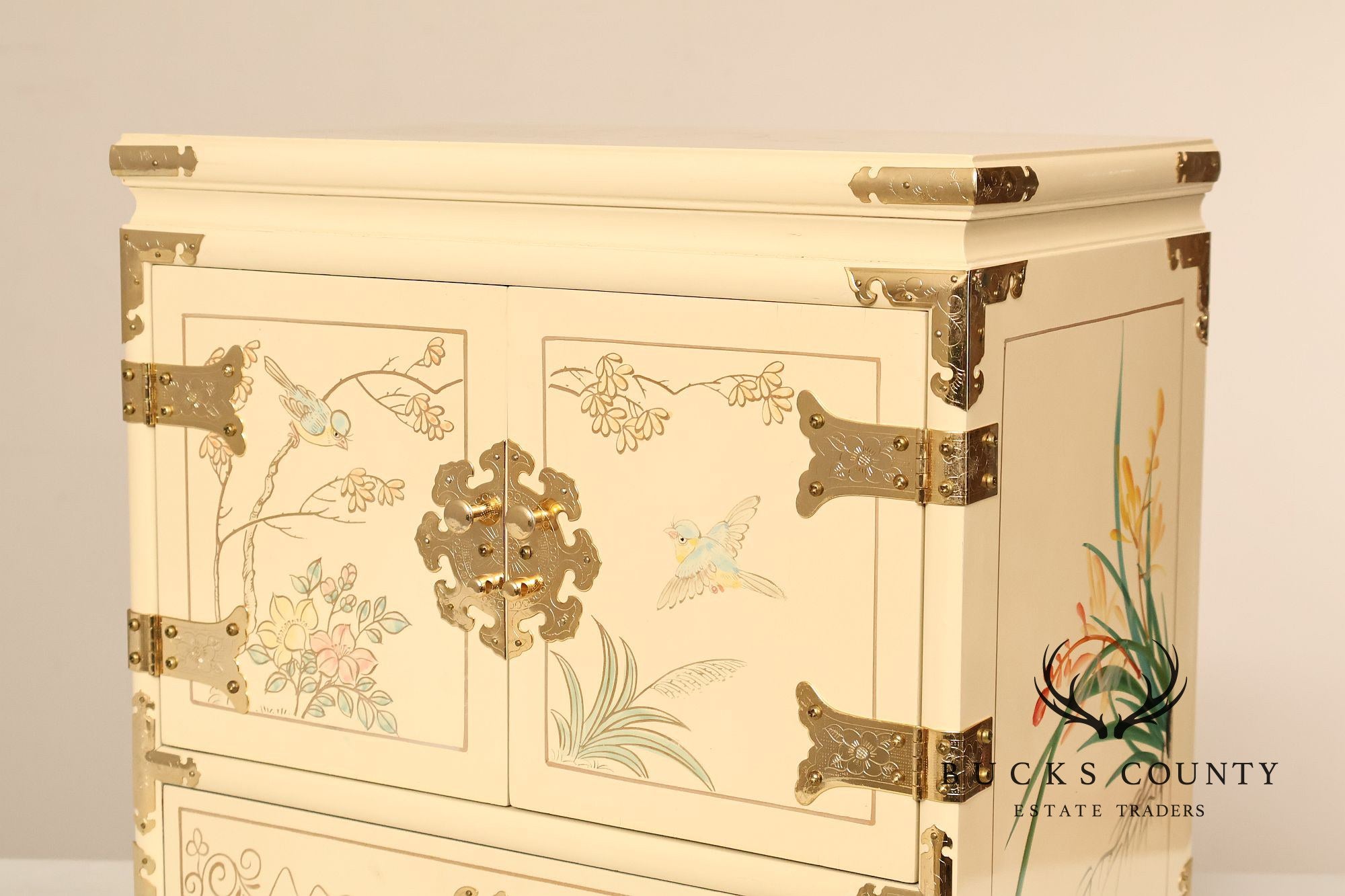 Painted Chinoiserie Style Jewelry Chest