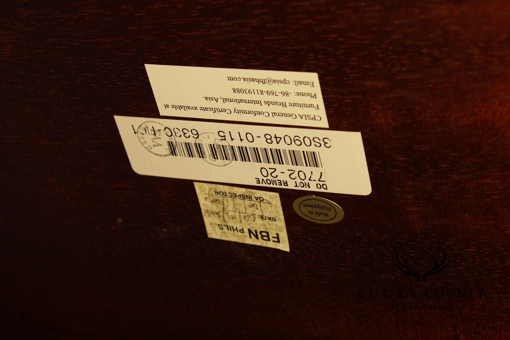 Maitland Smith Empire Style Oval Top Mahogany Expandable Dining Table
