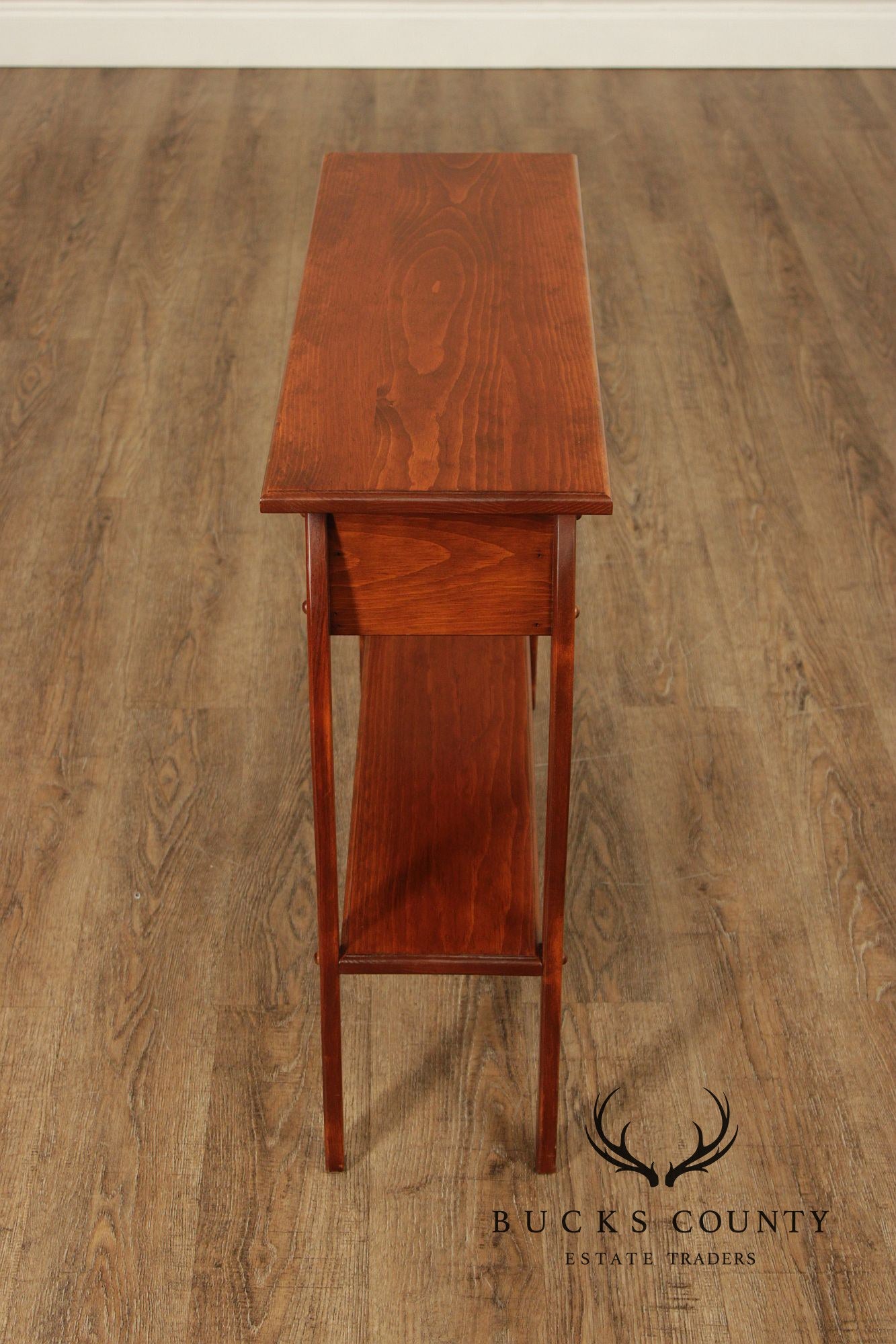 Farmhouse Style Narrow Two-Tier Console Table