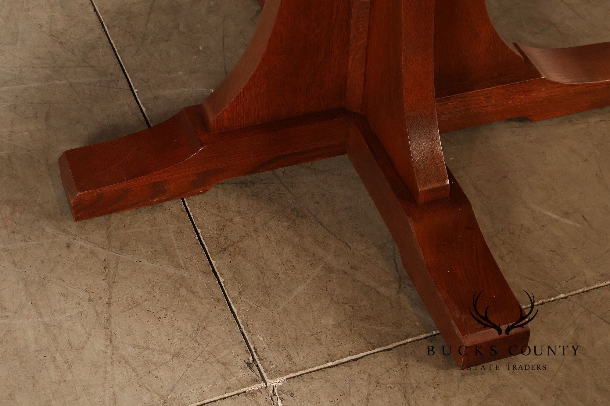 Stickley Mission Collection Oak Double Pedestal Dining Table
