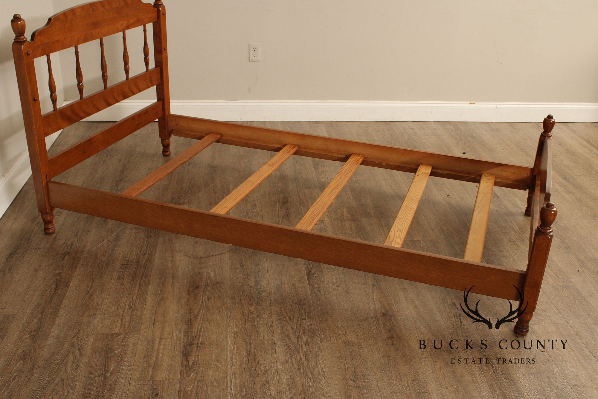 Ethan Allen Vintage Pair Of Maple Twin Size Beds