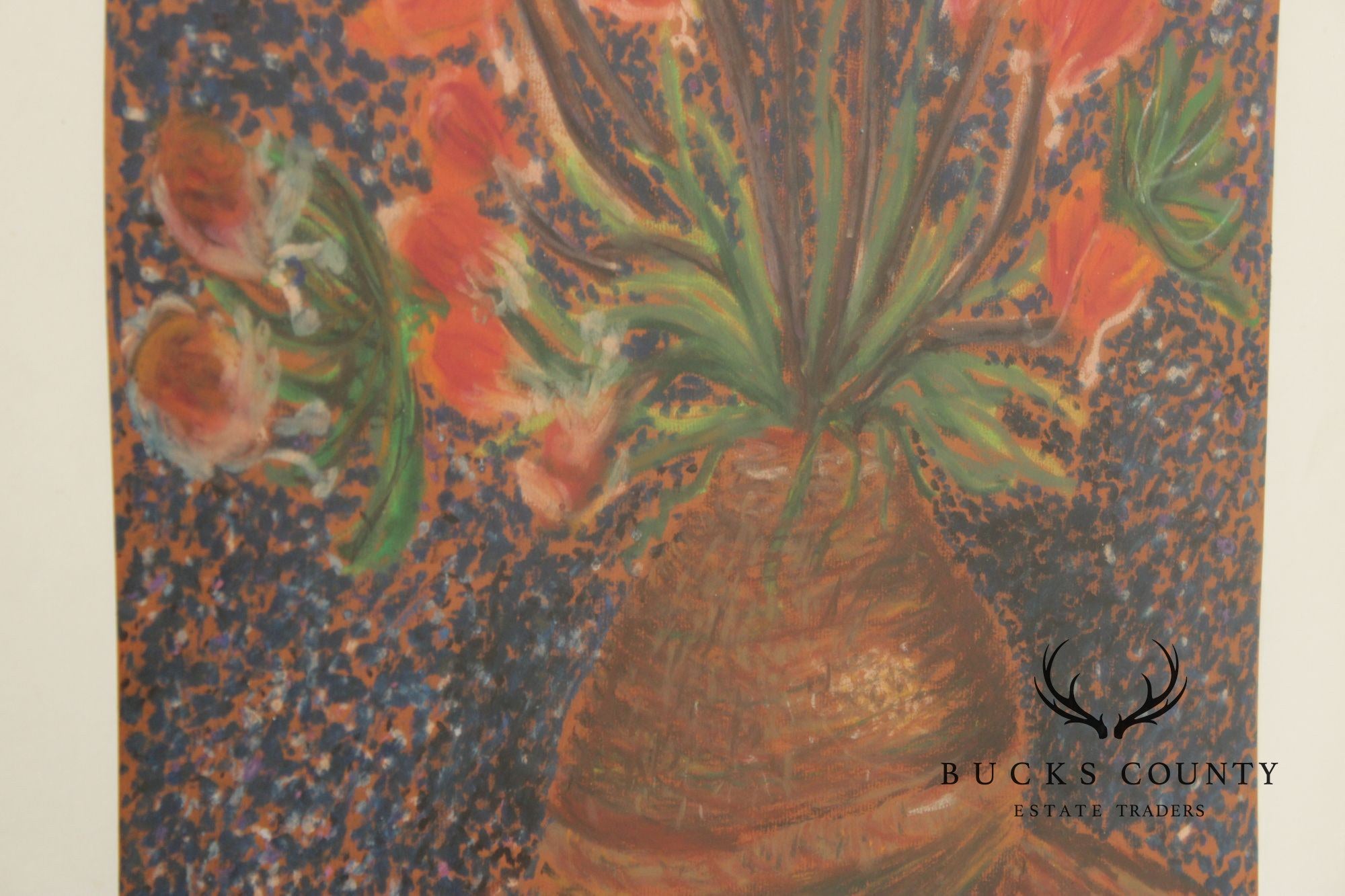 Artist Signed Pastel Painting Inspired by Vincent Van Gogh