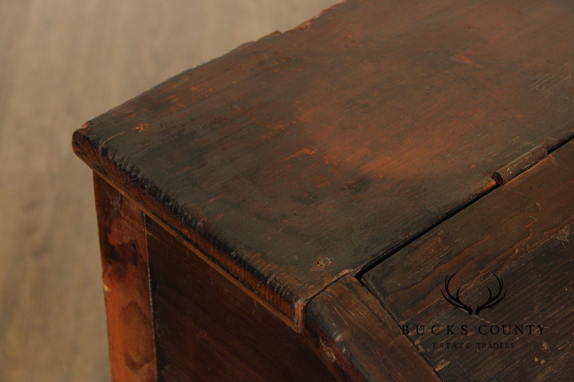 Antique Country Pine Slant Front Schoolmaster’s Desk