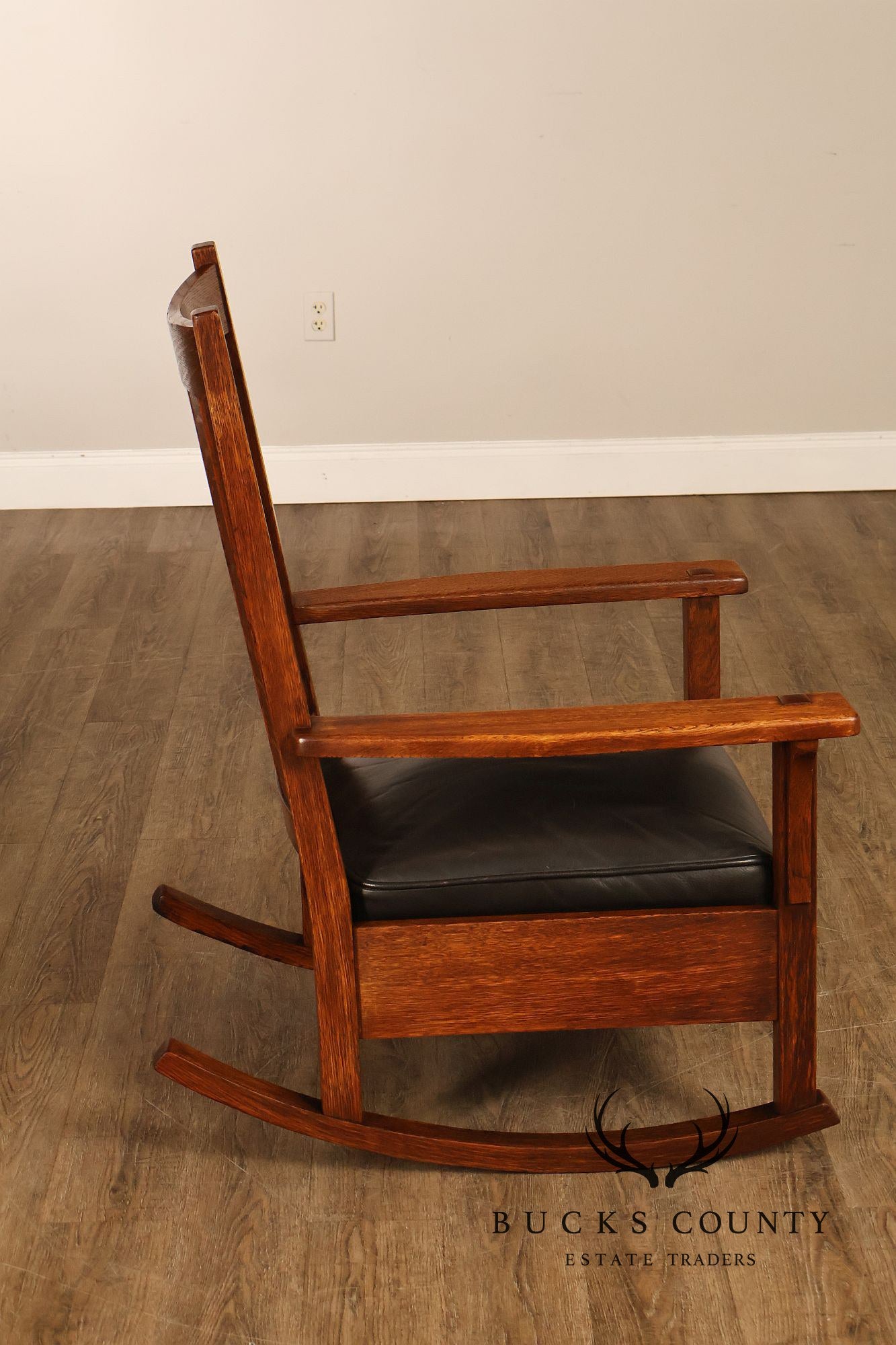 Antique L & J.G. Stickley Mission Oak Rocking Chair