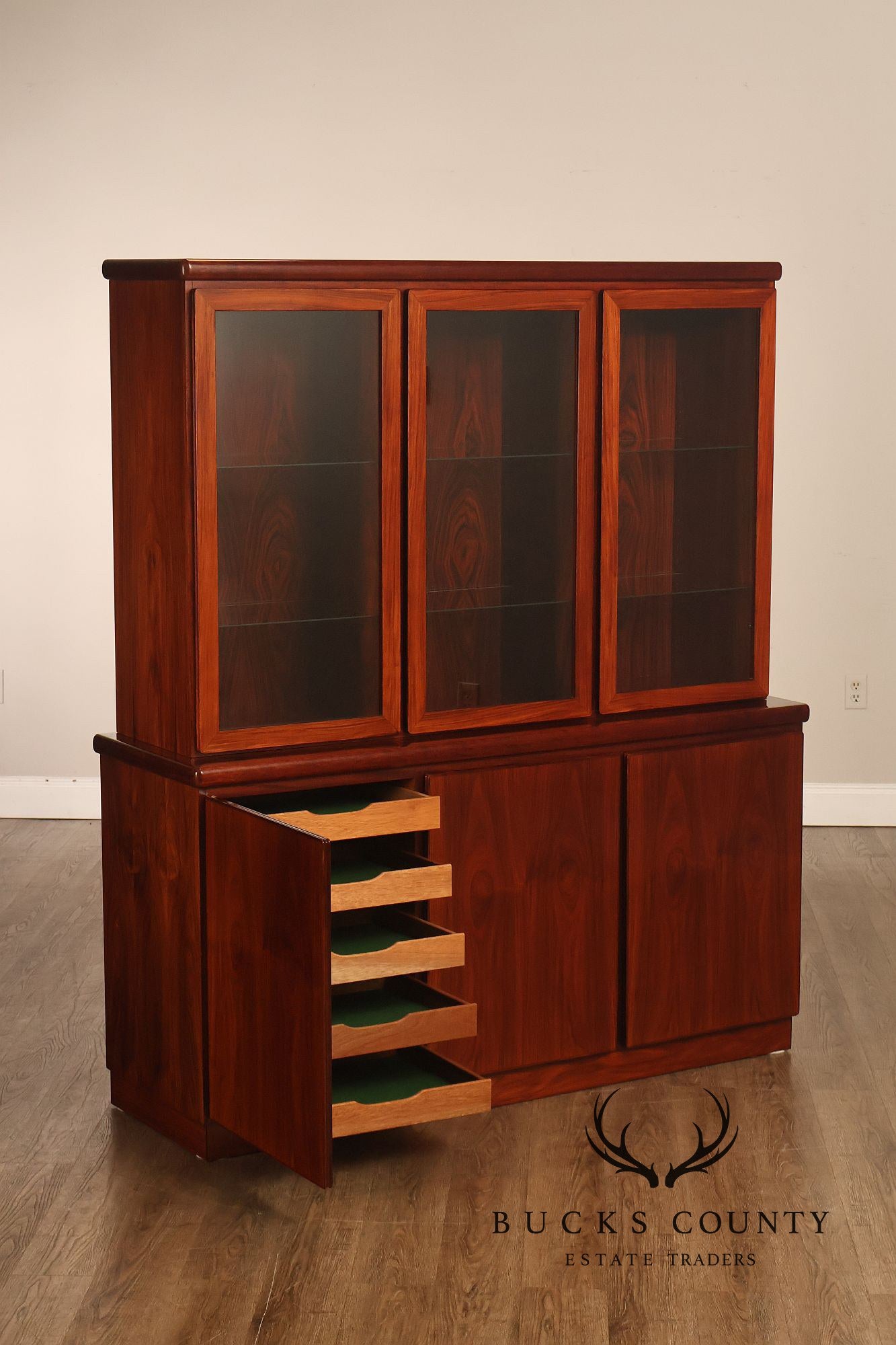 Skovby Danish Modern Rosewood Display China Cabinet