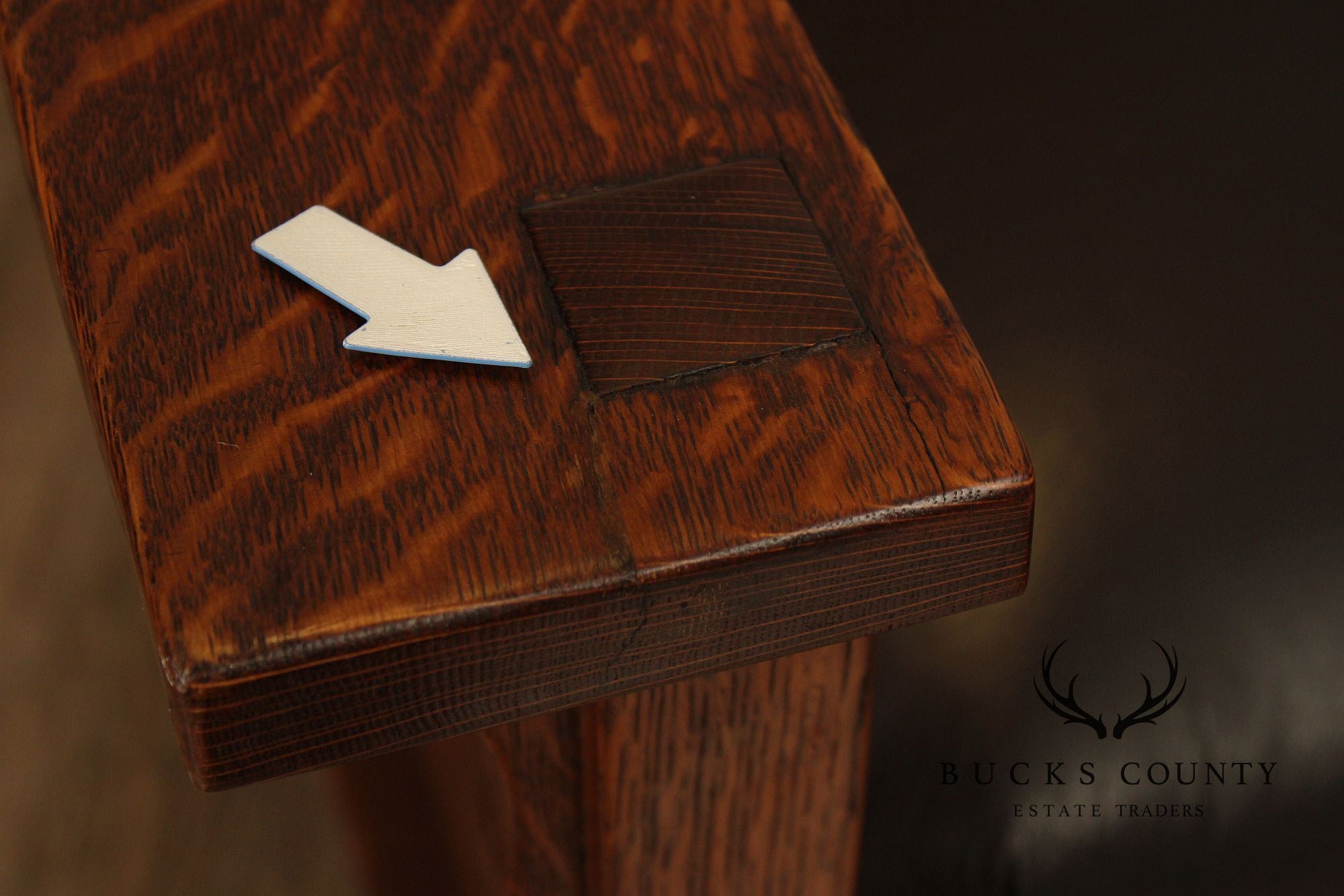 Gustav Stickley Mission Oak and Leather Rocker