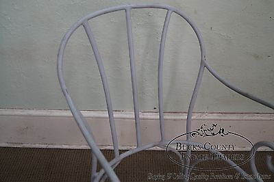 Antique Pair of Wrought Iron Garden Patio Arm Chair Frames