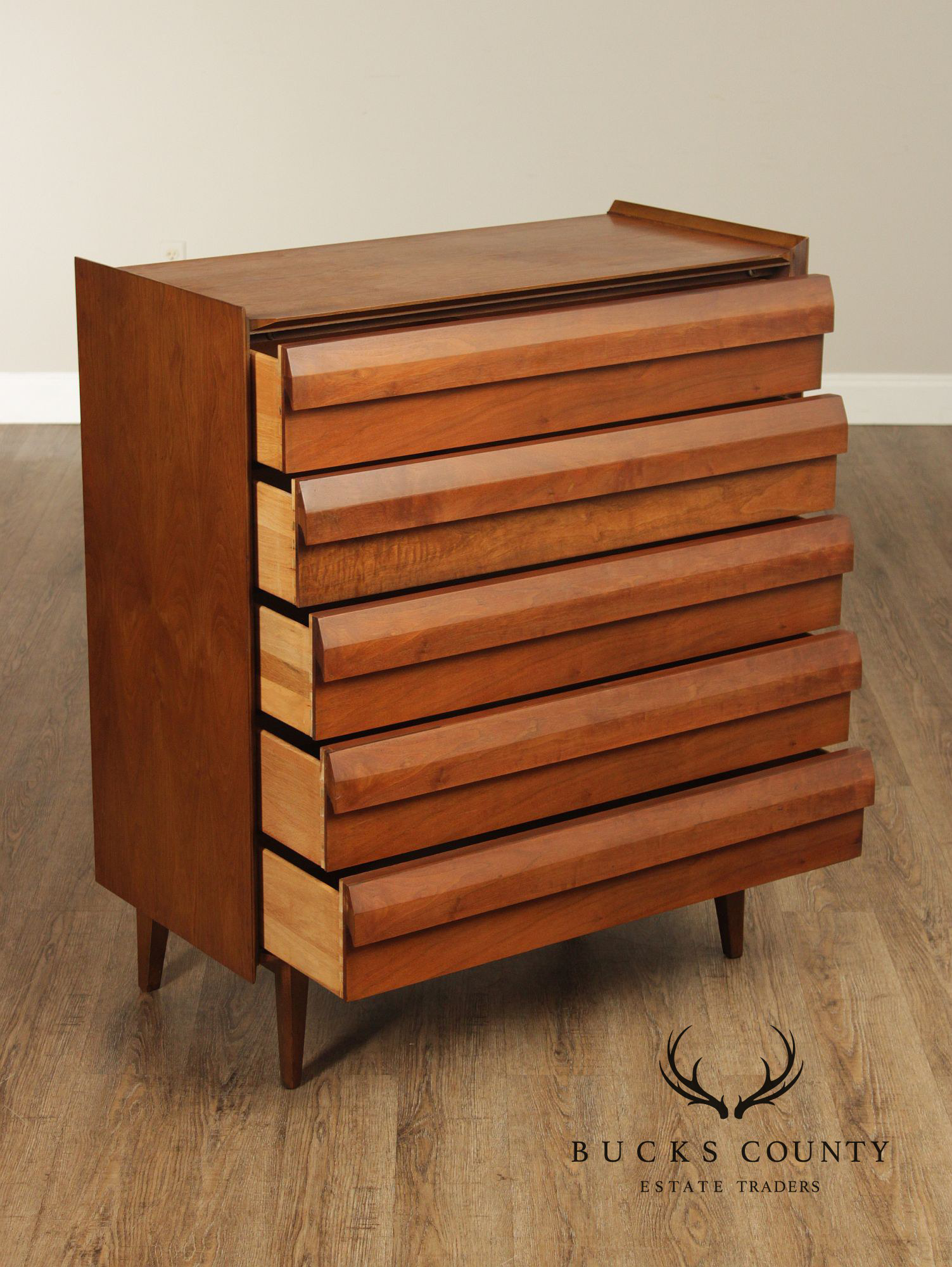 Lane 'First Edition' Mid Century Modern Walnut Tall Chest