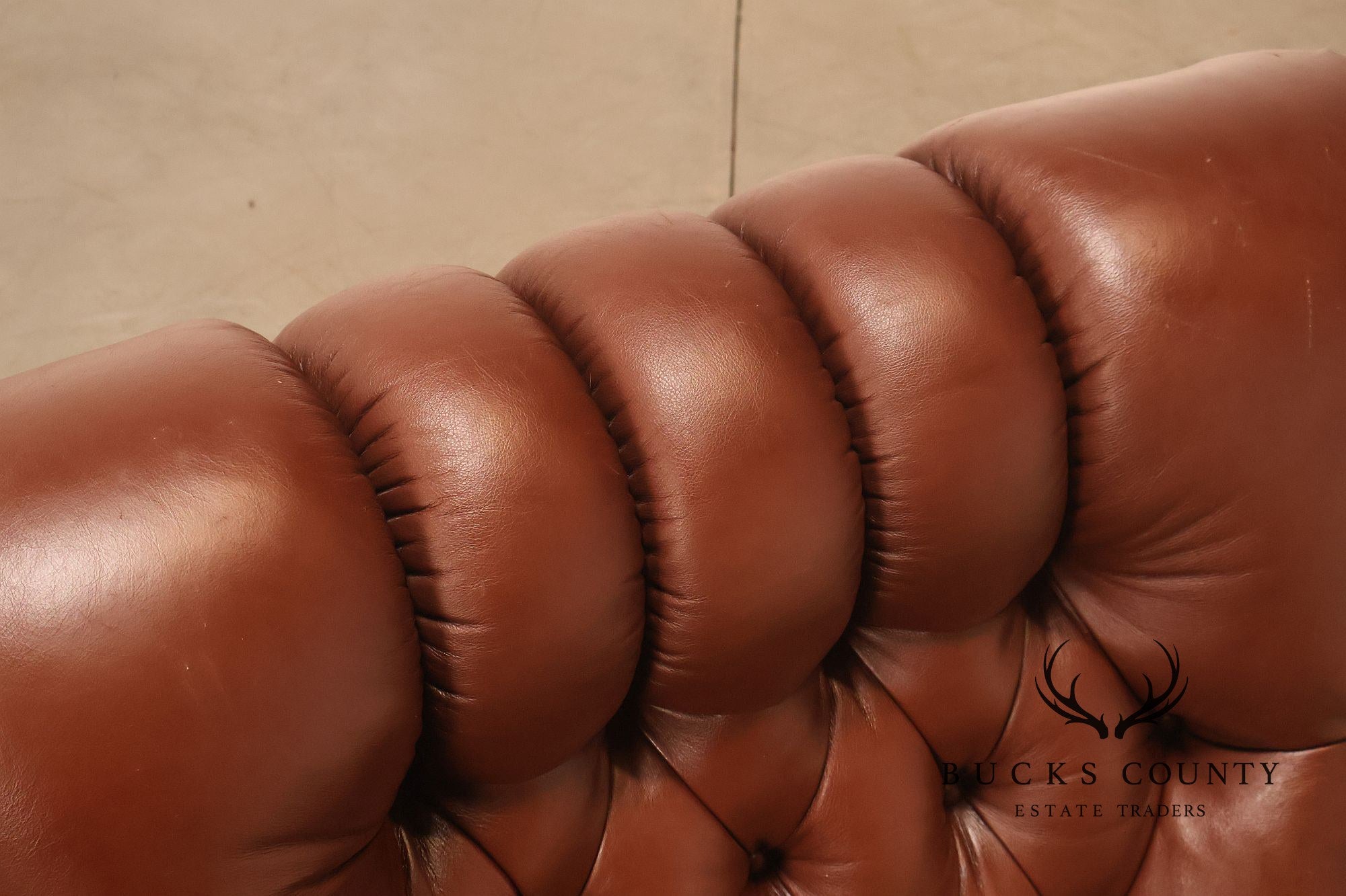 Stickley Tufted Leather 'Leopold' Armchair