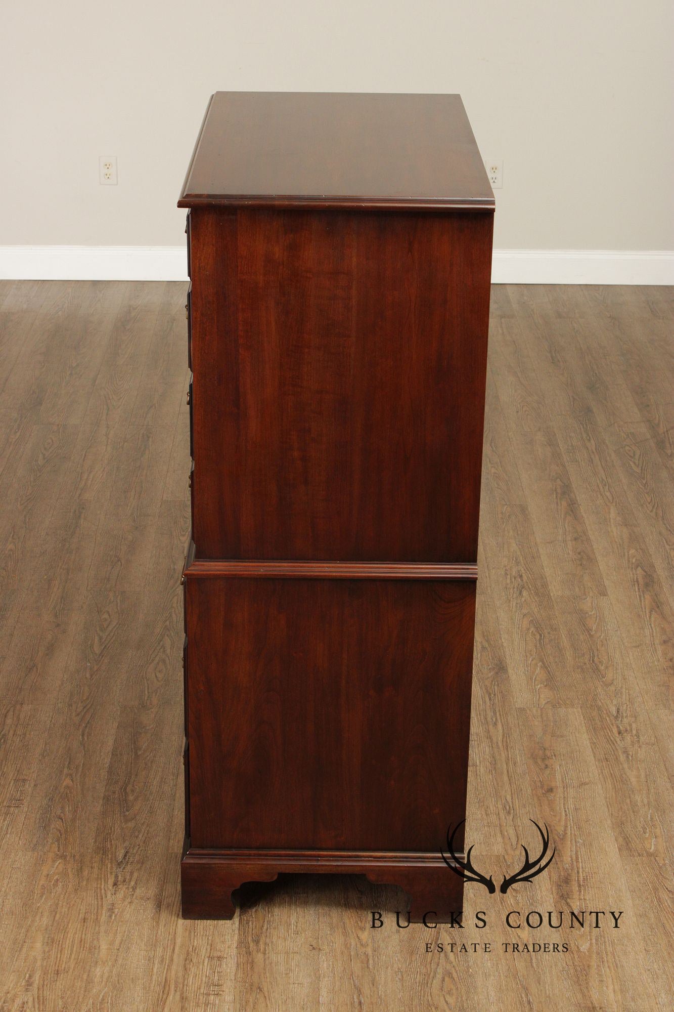 Henkel Harris Chippendale Style Vintage Cherry Tall Chest