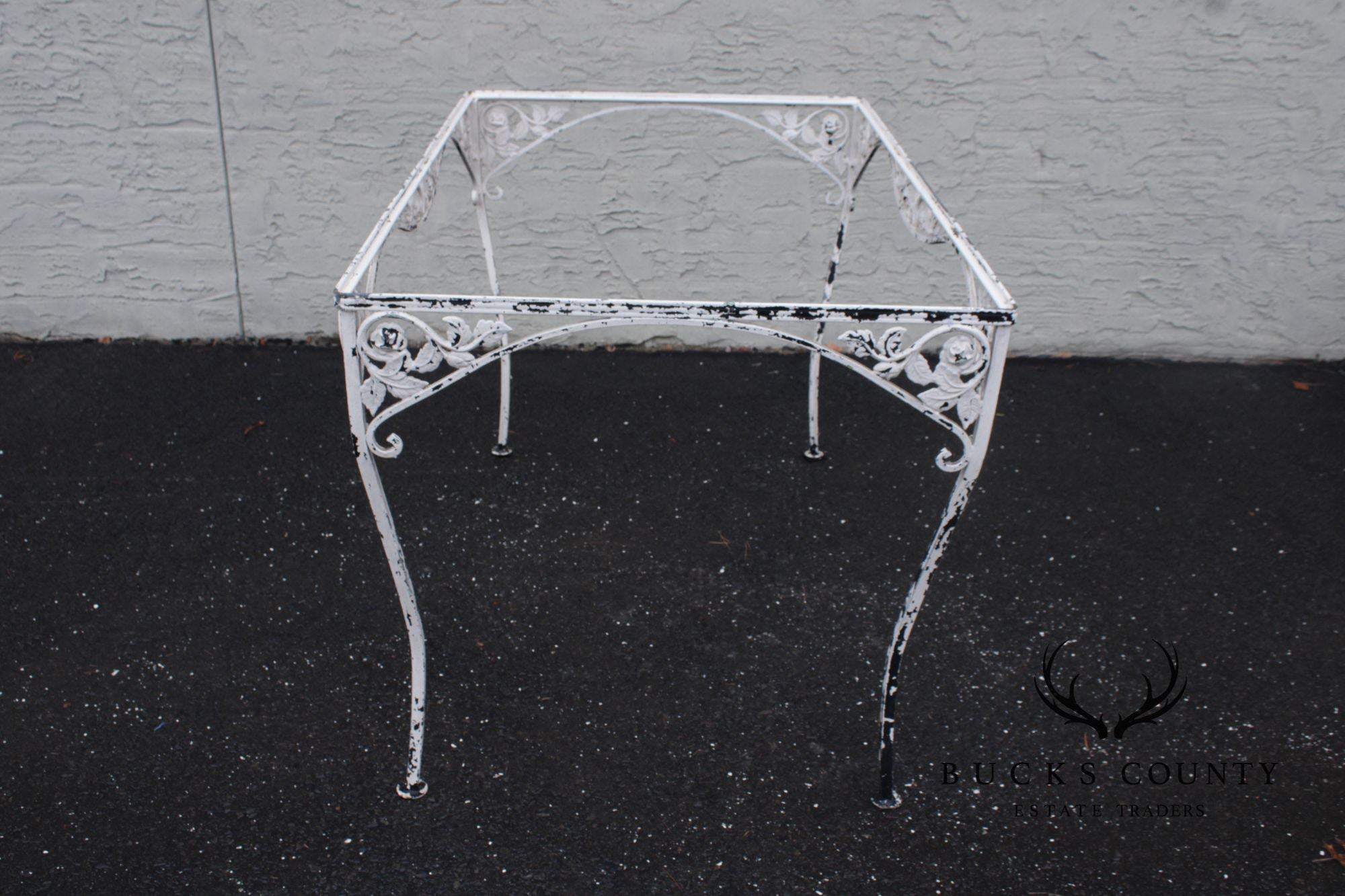 Vintage Five-Piece Wrought Iron Patio Dining Set