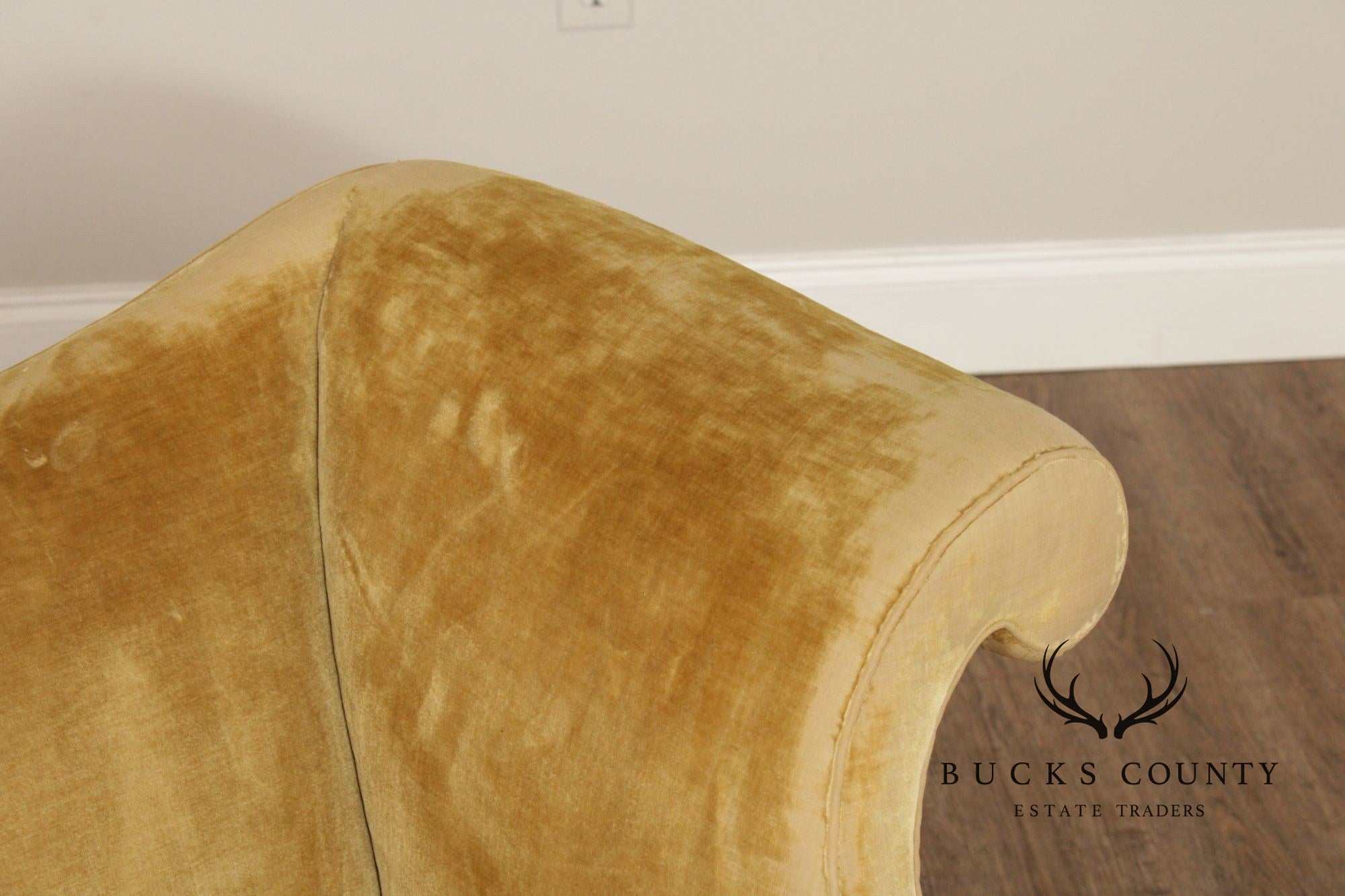 Georgian Style Custom Mahogany Camelback Sofa