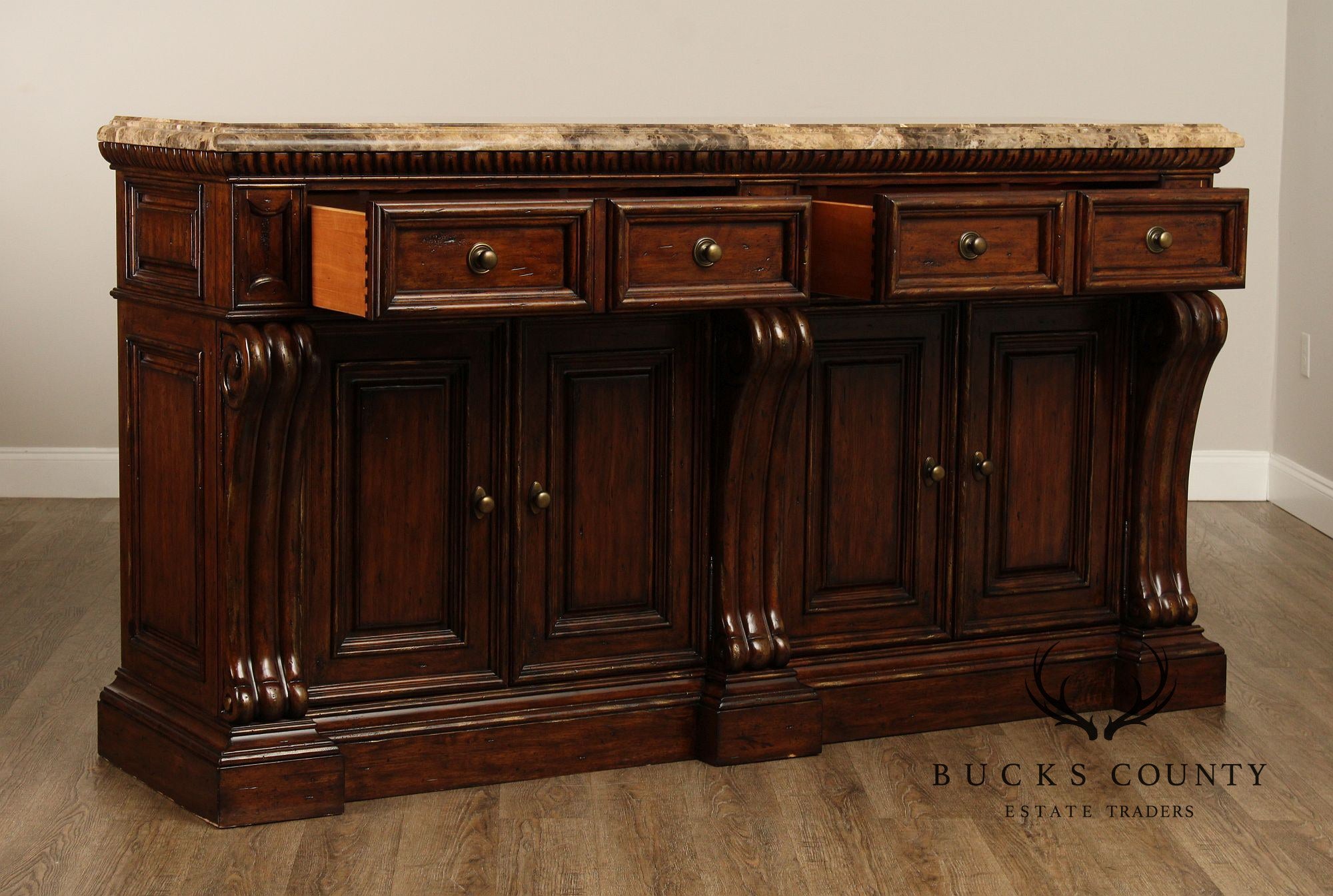 Empire Style Large Carved Sideboard