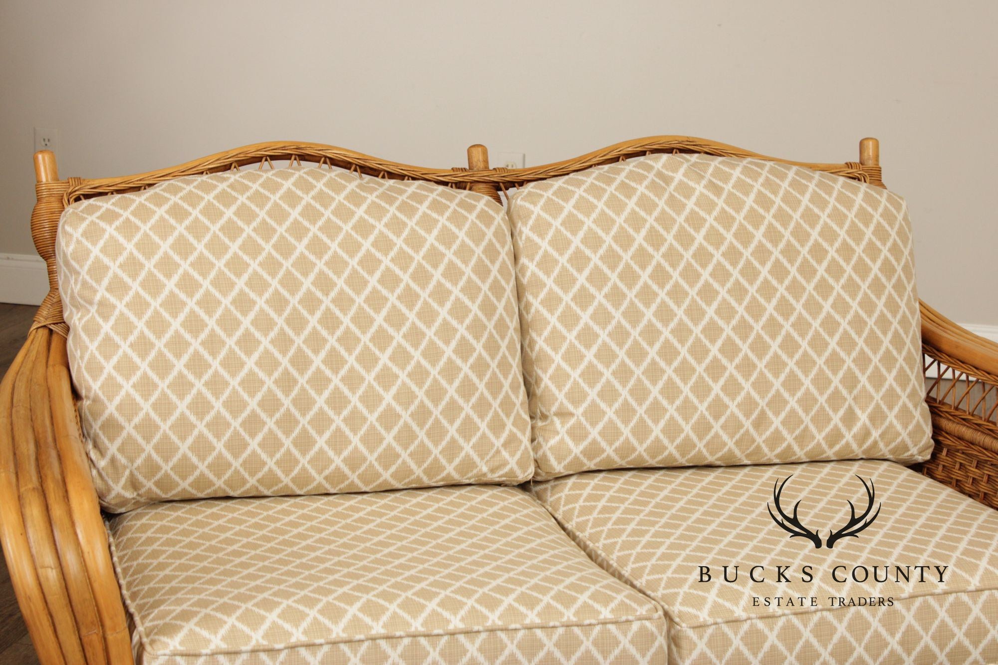 Braxton Culler Rattan and Wicker Loveseat