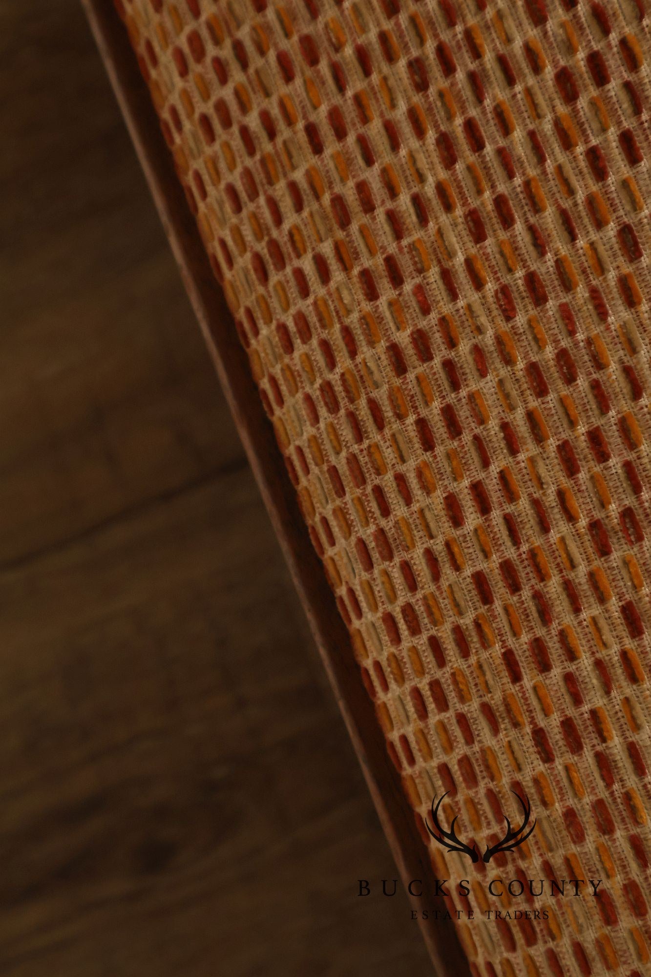 Queen Anne Style Vintage Mahogany Six Leg Footstool